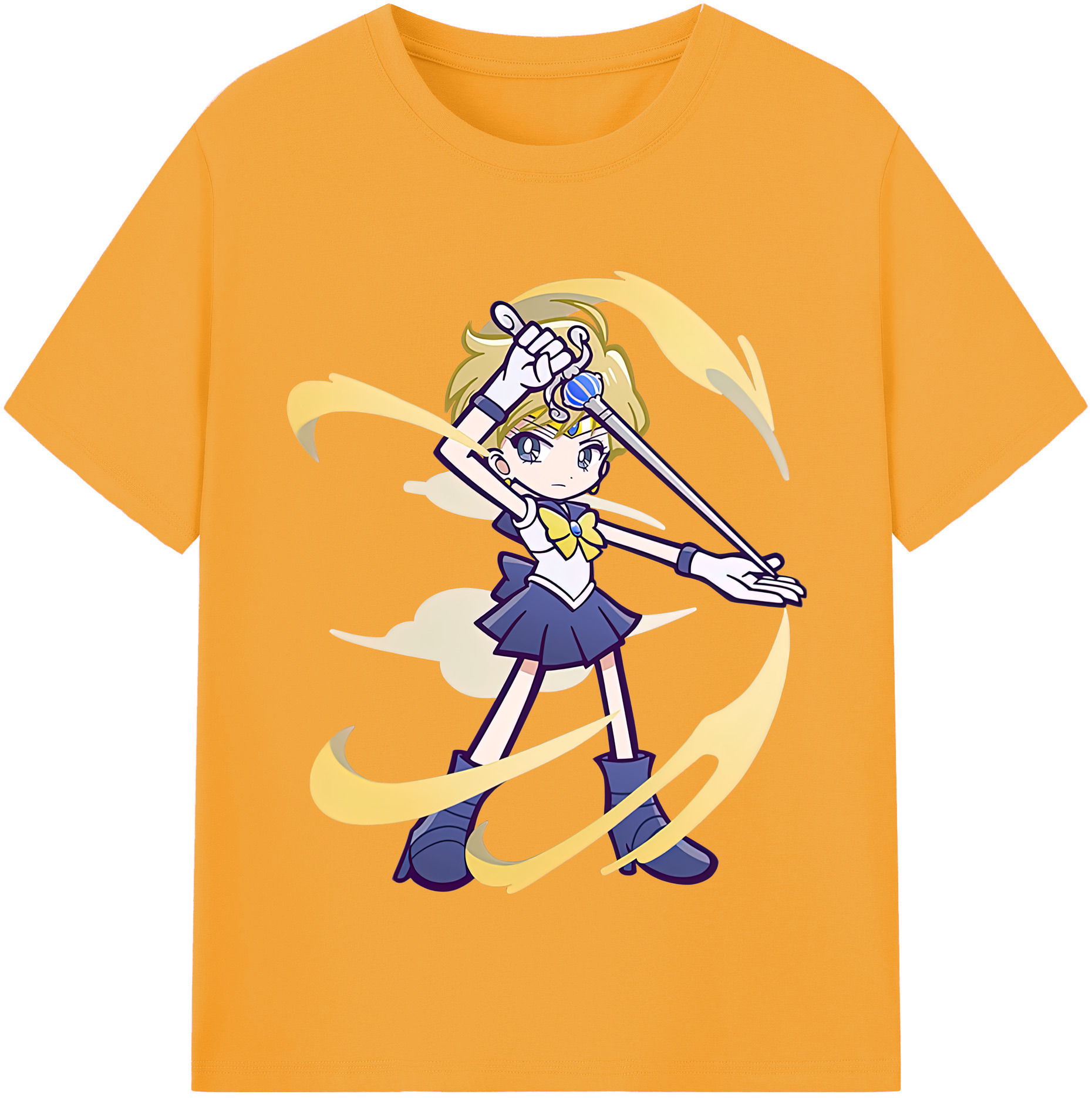 （画像用） 美少女戦士セーラームーン 天王はるか Sailor Moon Tenoh Haruka レディースカジュアルプリントTシャツ（綿100％）