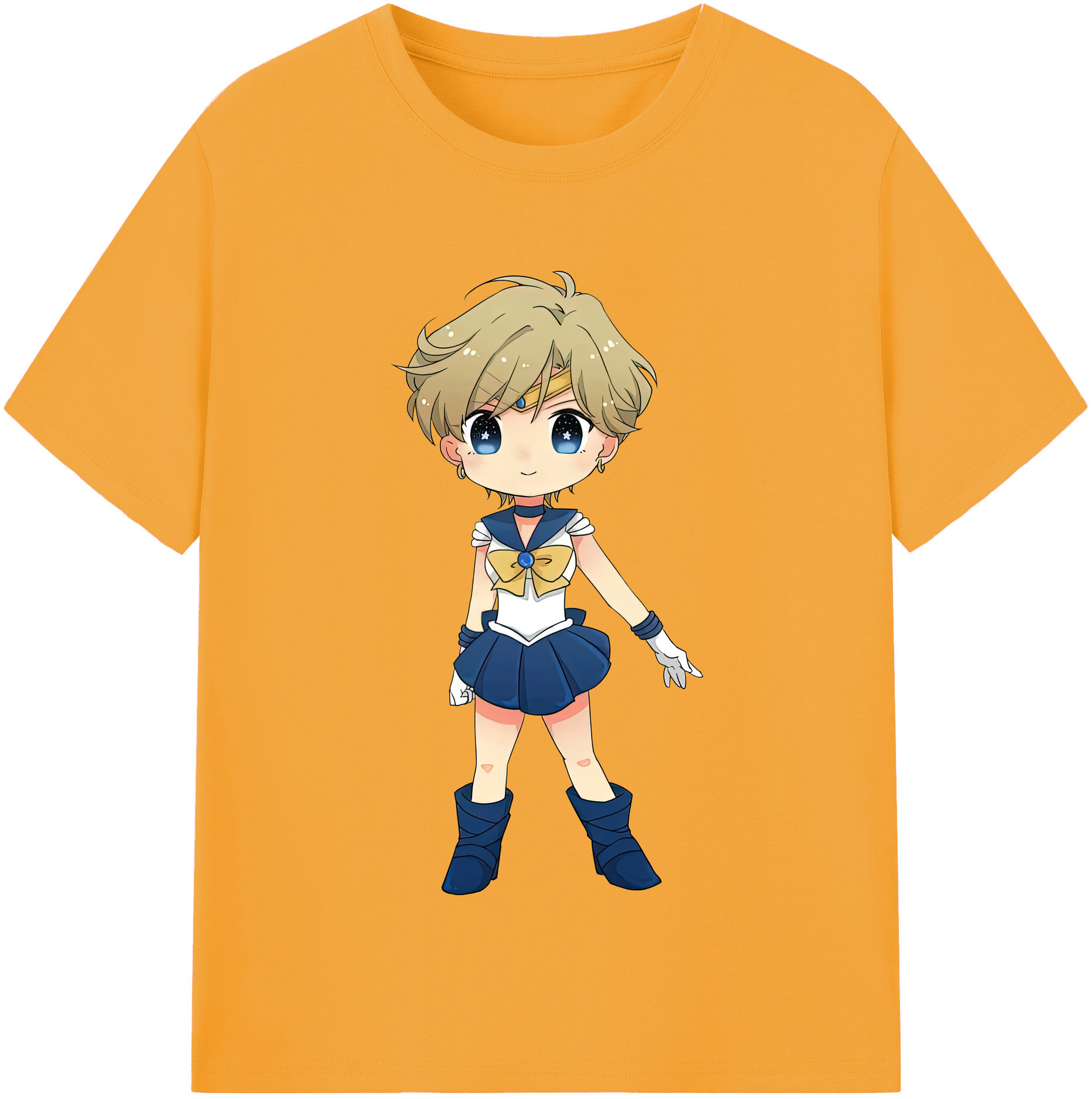 （画像用） 美少女戦士セーラームーン 天王はるか Sailor Moon Tenoh Haruka レディースカジュアルプリントTシャツ（綿100％）