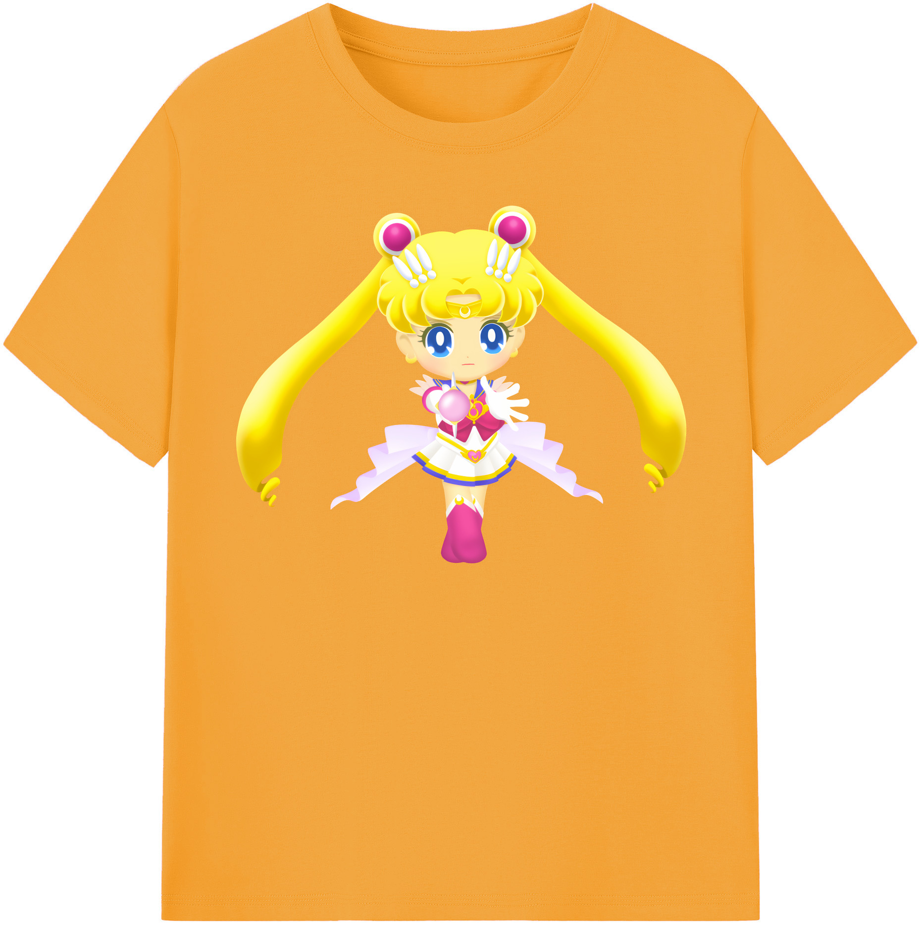 （画像用） 美少女戦士セーラームーン 月野 うさぎ つきの うさぎ Sailor Moon Tsukino Usagi レディースカジュアルプリントTシャツ（綿100％）