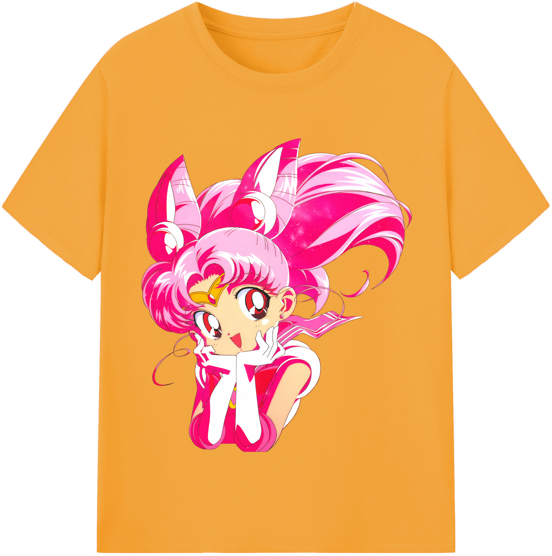 （画像用） 美少女戦士セーラームーン ちびうさ Sailor Moon Chibiusa Tsukino Usagi Small Lady Serenity レディースカジュアルプリントTシャツ（綿100％）