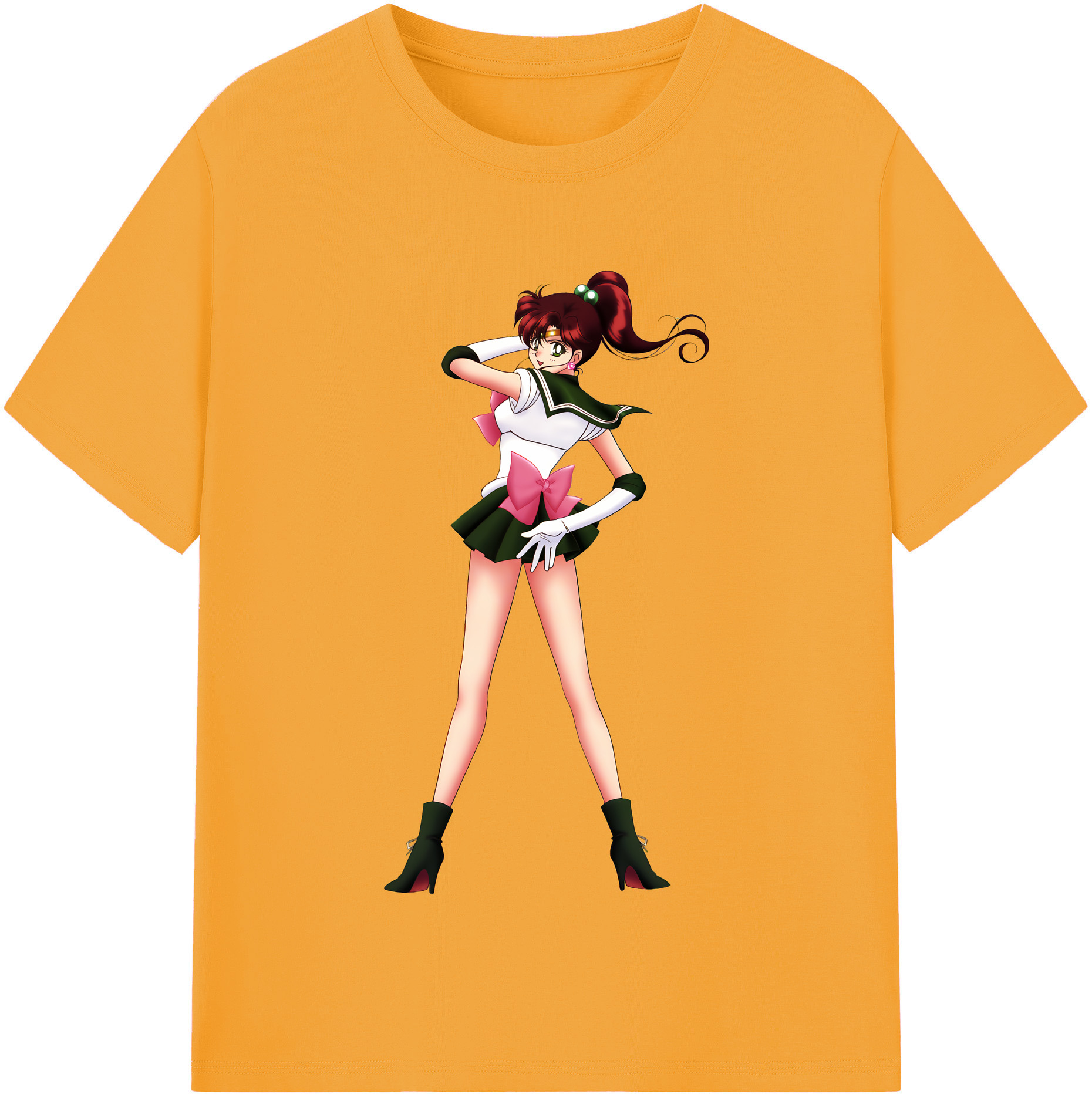 （画像用） 美少女戦士セーラームーン 木野 まこと きの まこと Sailor Moon Kino Makoto （セーラージュピター；Sailor Jupiter） レディースカジュアルプリントTシャツ（綿100％）
