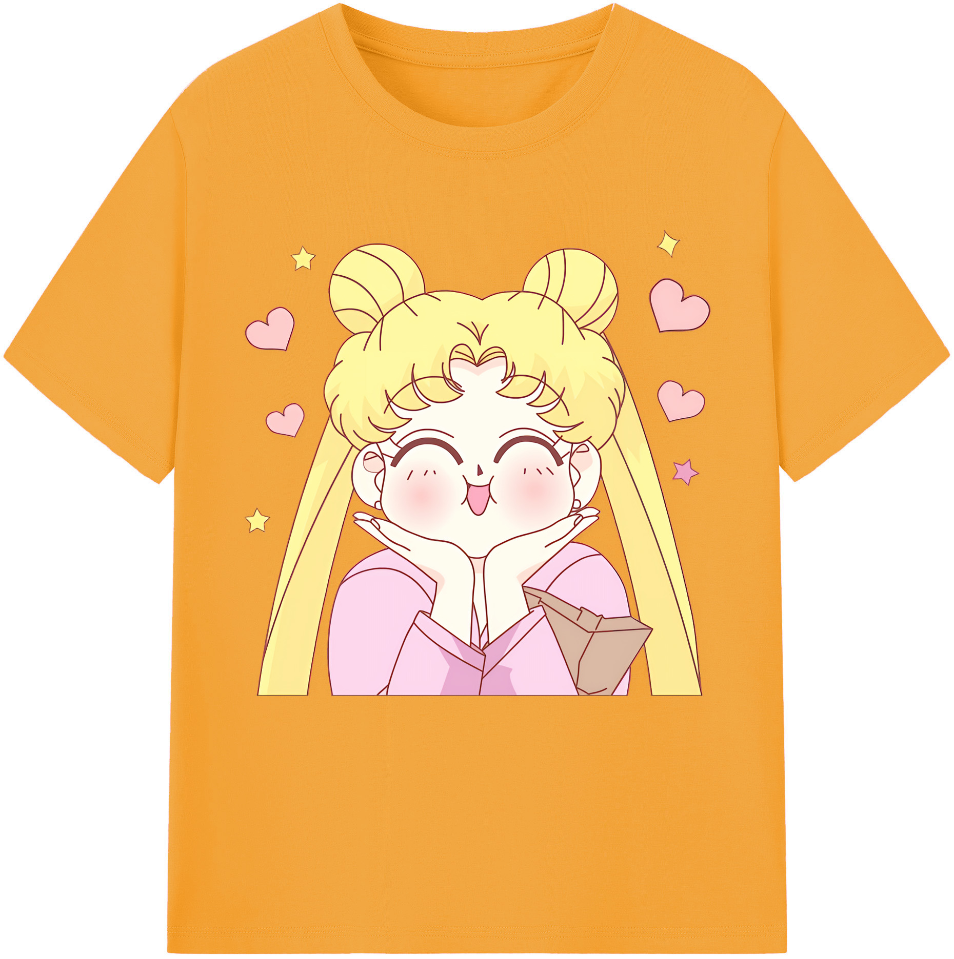 （画像用） 美少女戦士セーラームーン 愛野 美奈子 あいの みなこ Sailor Moon Aino Minako レディースカジュアルプリントTシャツ（綿100％）