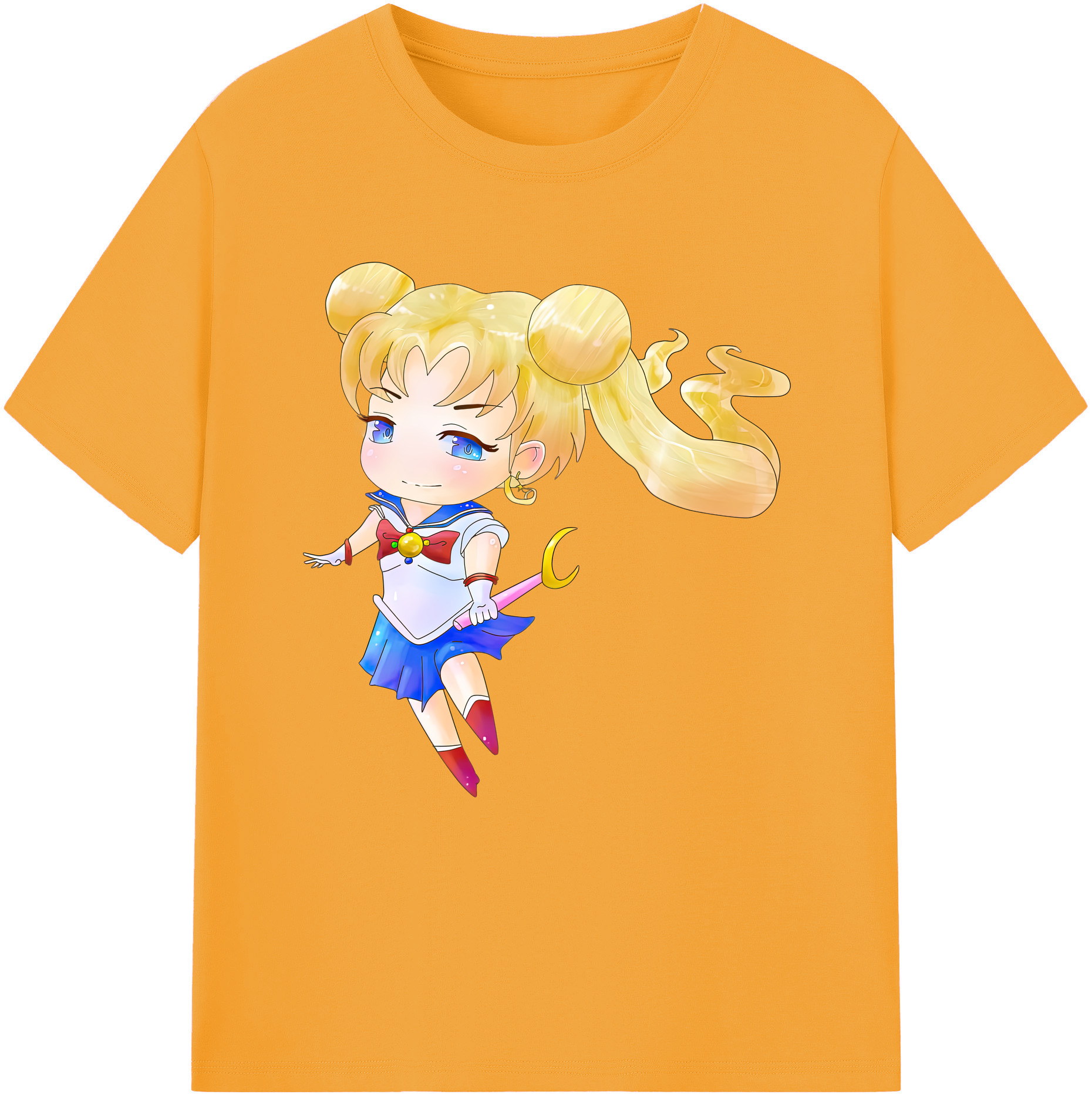 （画像用） 美少女戦士セーラームーン 愛野 美奈子 あいの みなこ Sailor Moon Aino Minako レディースカジュアルプリントTシャツ（綿100％）
