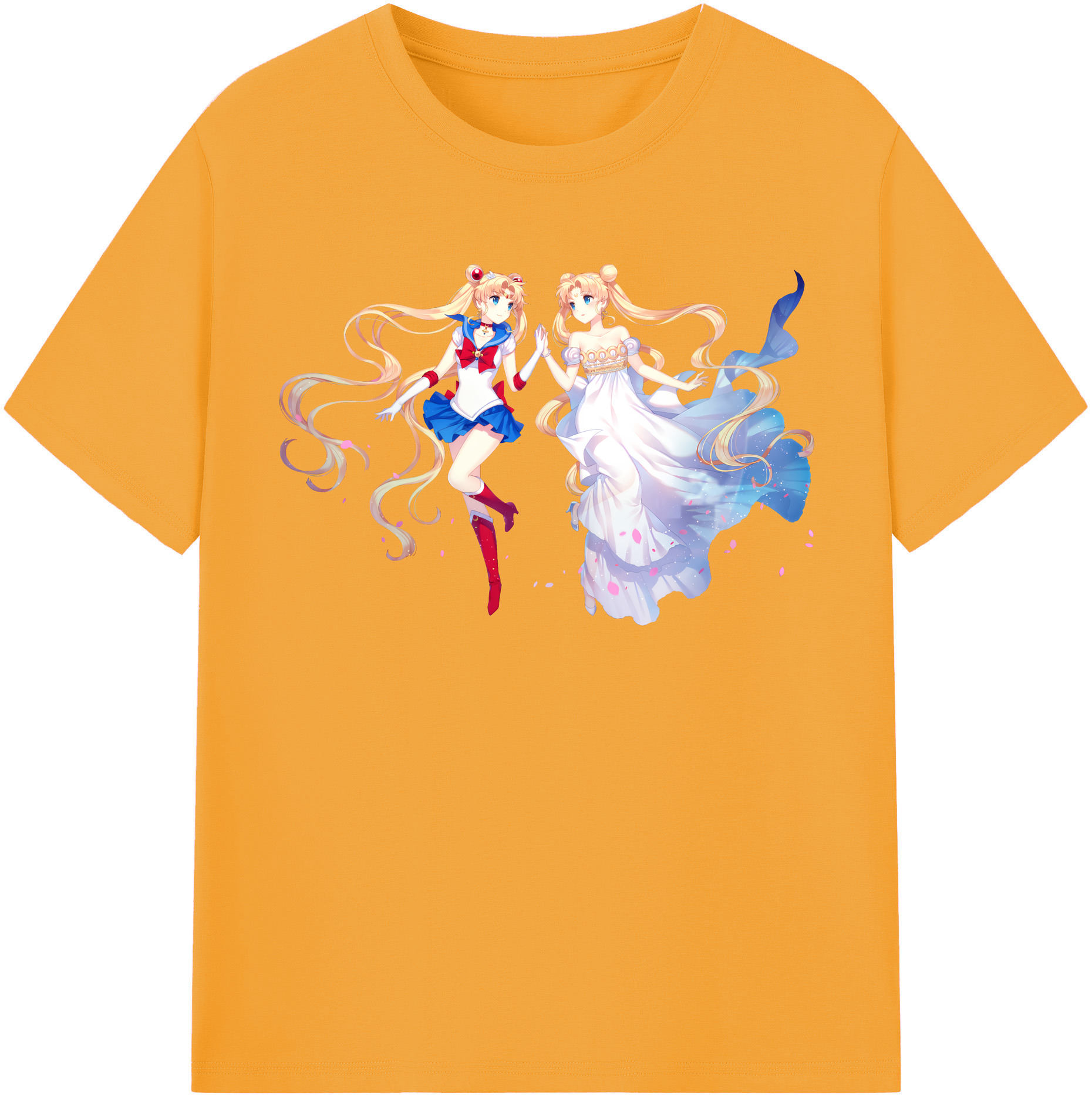 （画像用） 美少女戦士セーラームーン 月野 うさぎ つきの うさぎ Sailor Moon Tsukino Usagi レディースカジュアルプリントTシャツ（綿100％）
