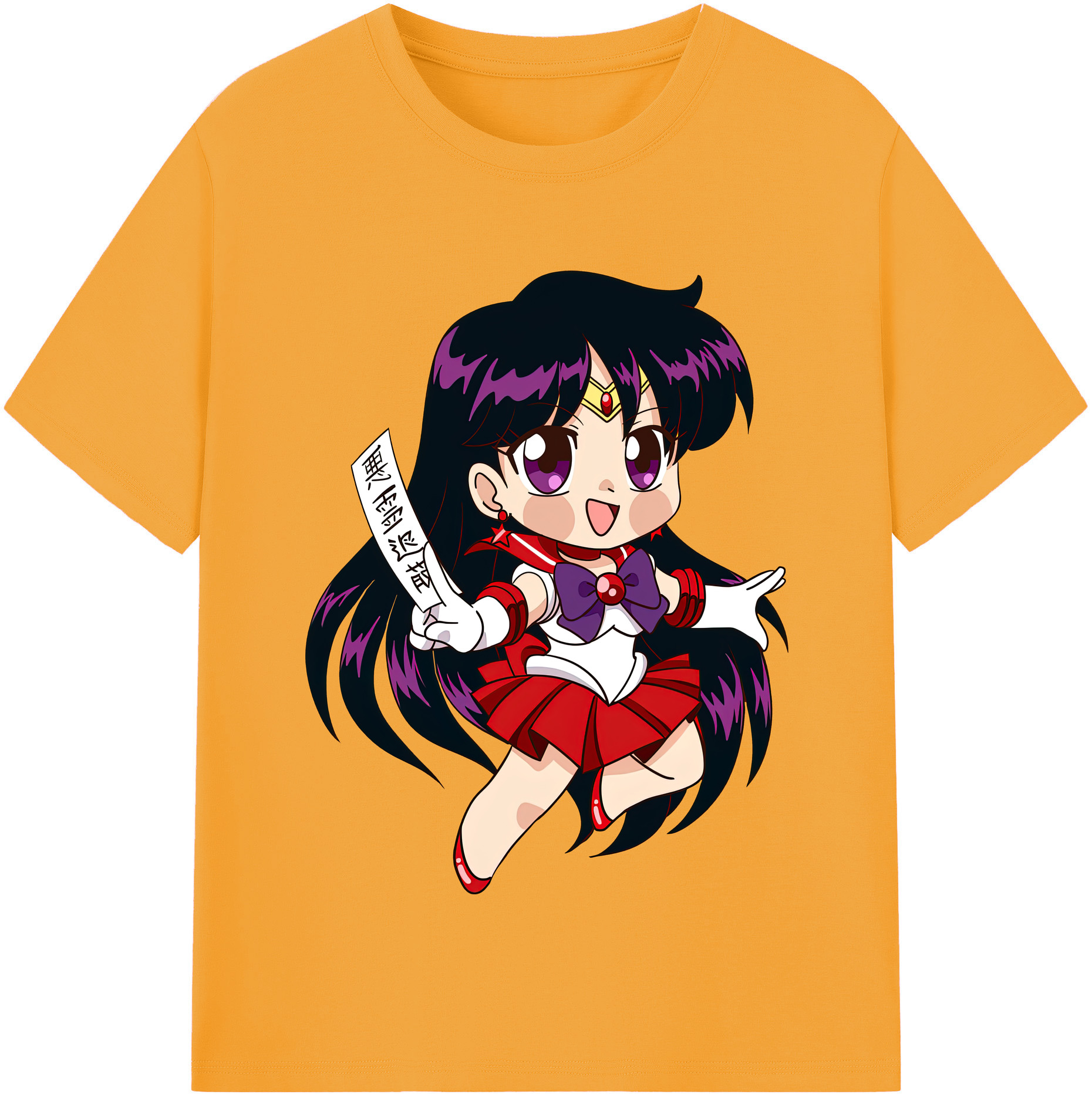 （画像用） 美少女戦士セーラームーン 火野レイ ひの レイ Sailor Moon Hino Rei （セーラーマーズ,Sailor Mars） レディースカジュアルプリントTシャツ（綿100％）