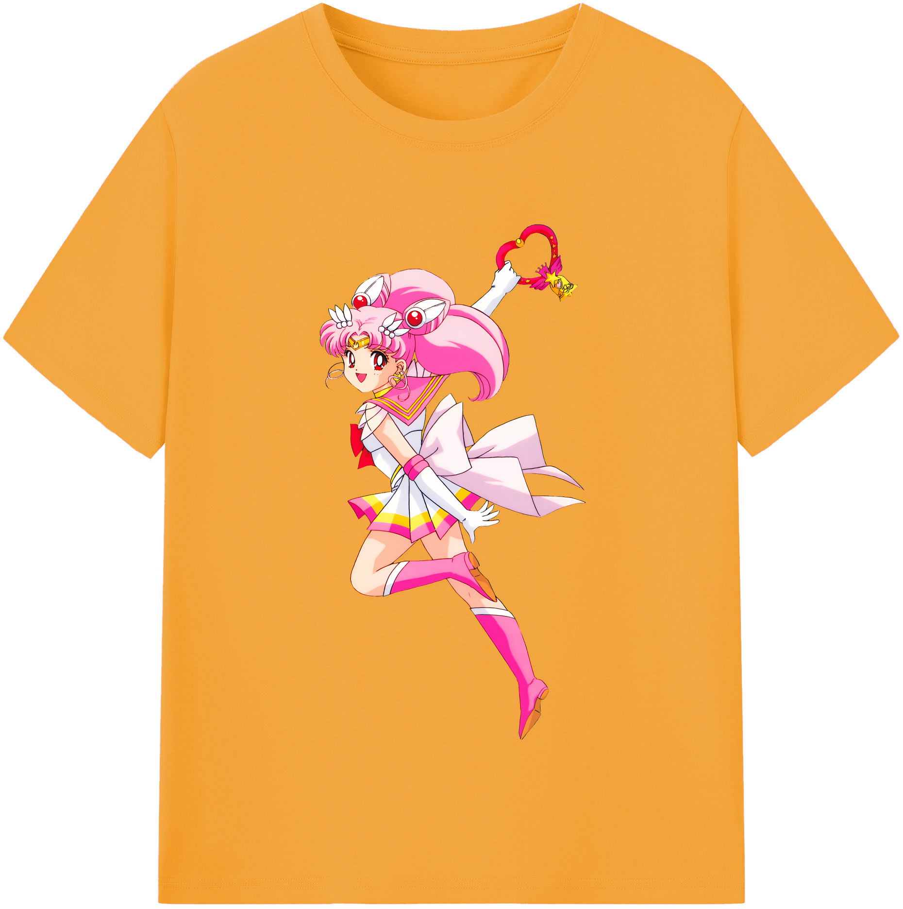 （画像用） 美少女戦士セーラームーン ちびうさ Sailor Moon Chibiusa Tsukino Usagi Small Lady Serenity レディースカジュアルプリントTシャツ（綿100％）