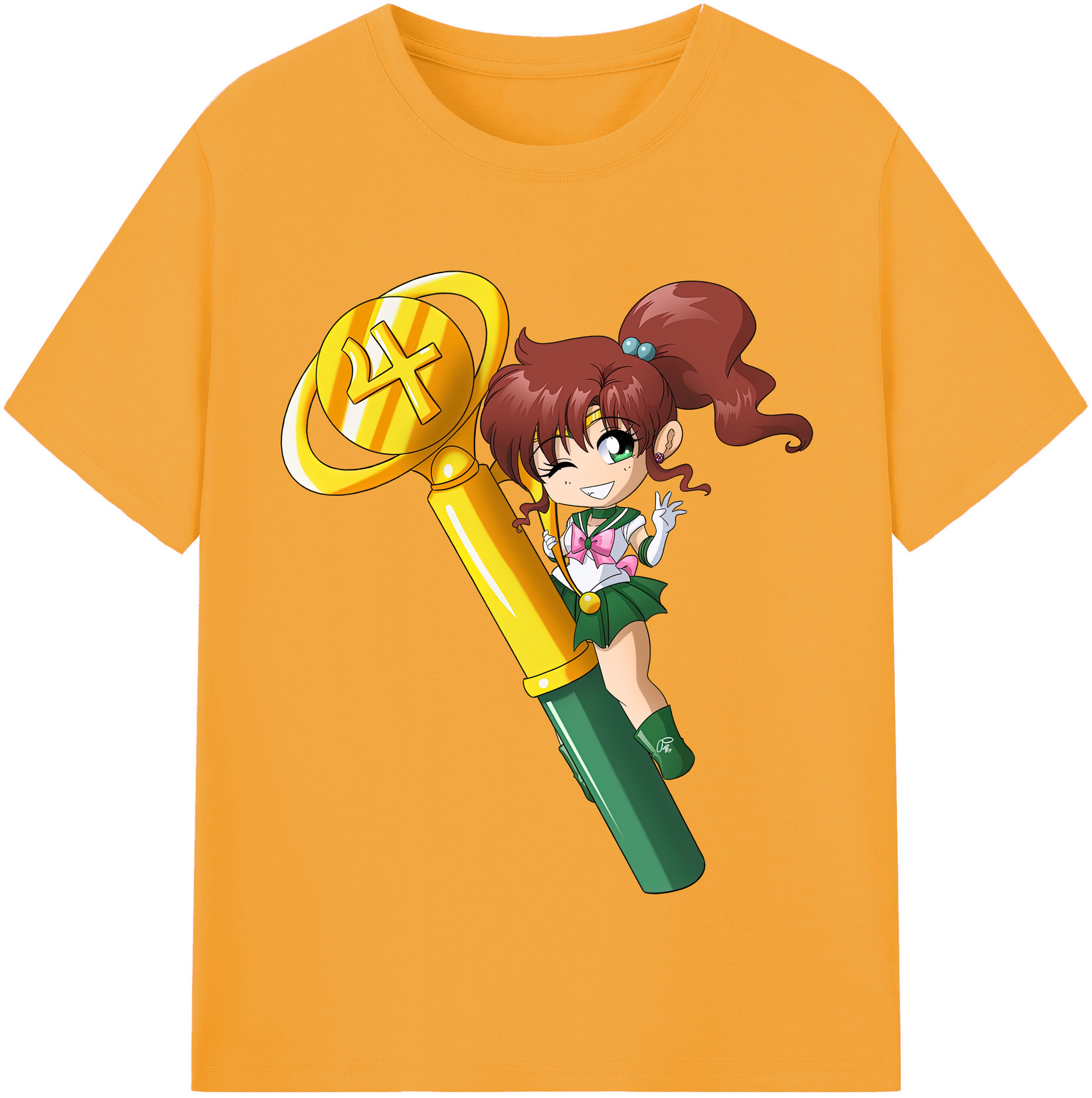 （画像用） 美少女戦士セーラームーン 木野 まこと きの まこと Sailor Moon Kino Makoto （セーラージュピター；Sailor Jupiter） レディースカジュアルプリントTシャツ（綿100％）