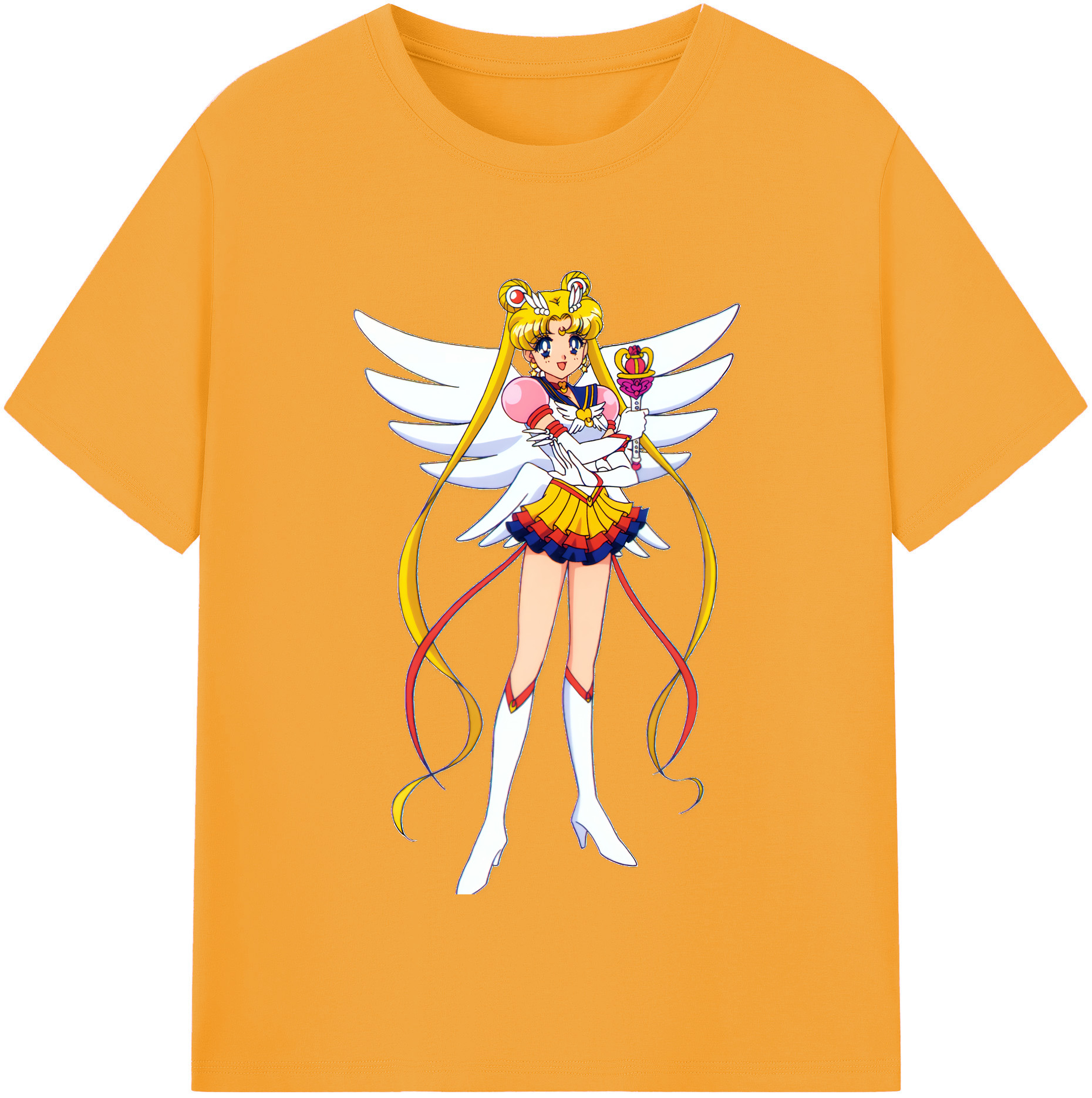 （画像用） 美少女戦士セーラームーン 月野 うさぎ つきの うさぎ Sailor Moon Tsukino Usagi レディースカジュアルプリントTシャツ（綿100％）