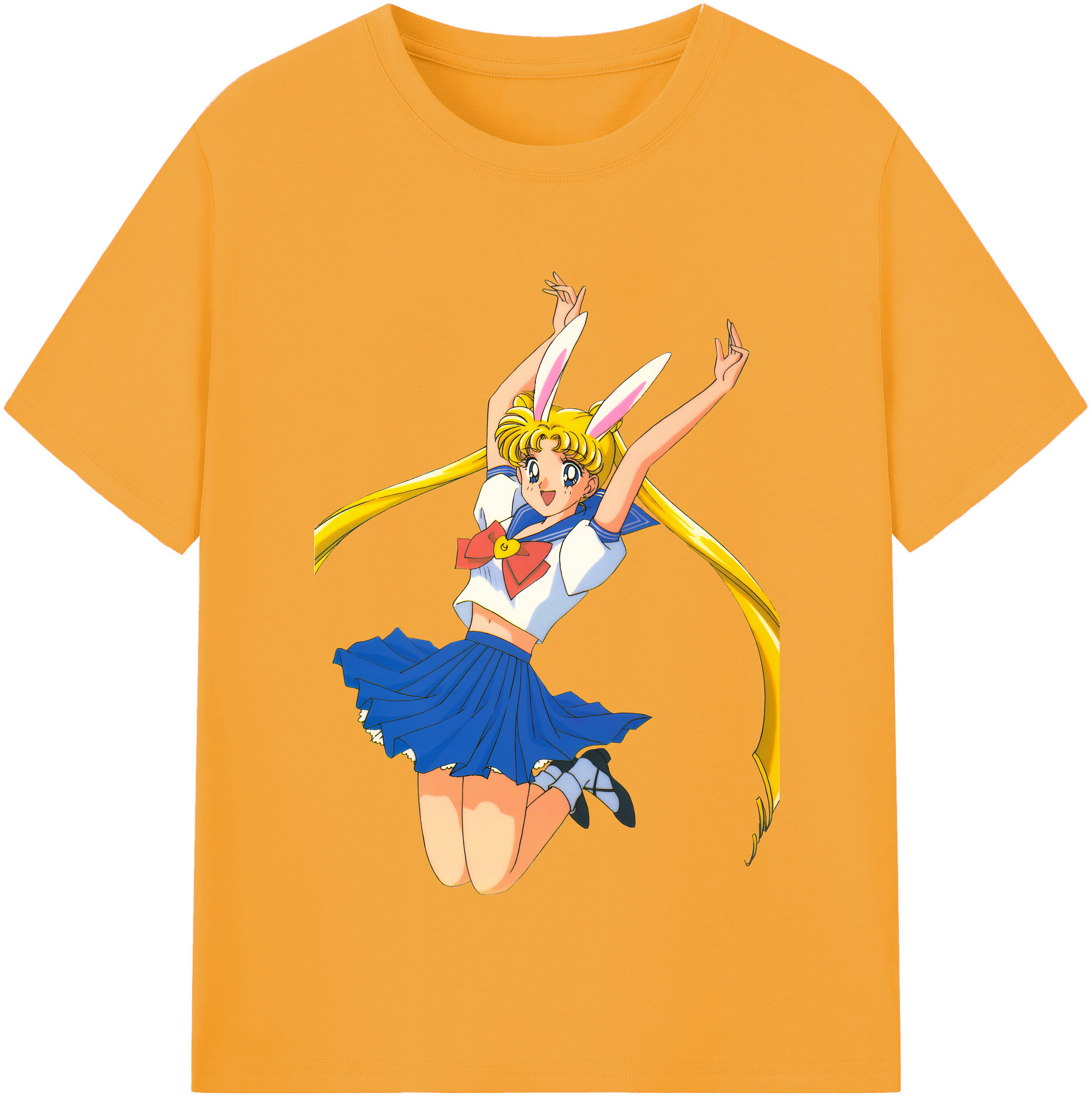 （画像用） 美少女戦士セーラームーン 愛野 美奈子 あいの みなこ Sailor Moon Aino Minako レディースカジュアルプリントTシャツ（綿100％）