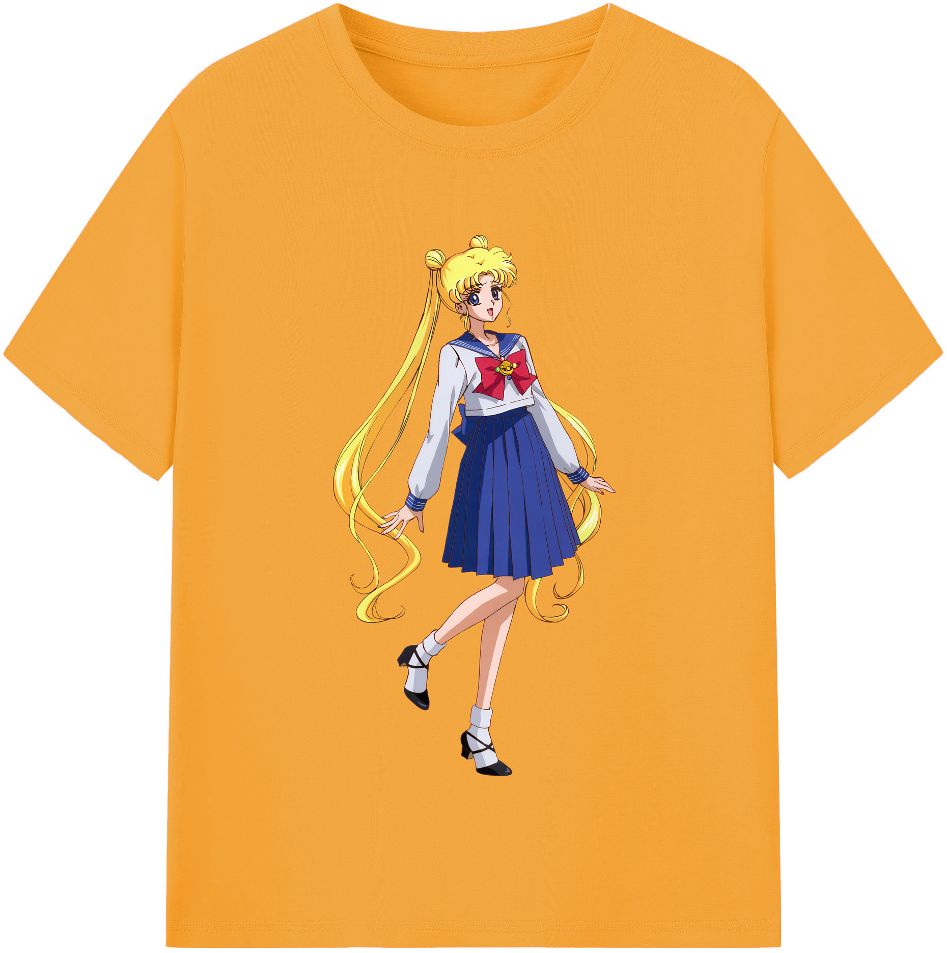 （画像用） 美少女戦士セーラームーン 愛野 美奈子 あいの みなこ Sailor Moon Aino Minako レディースカジュアルプリントTシャツ（綿100％）