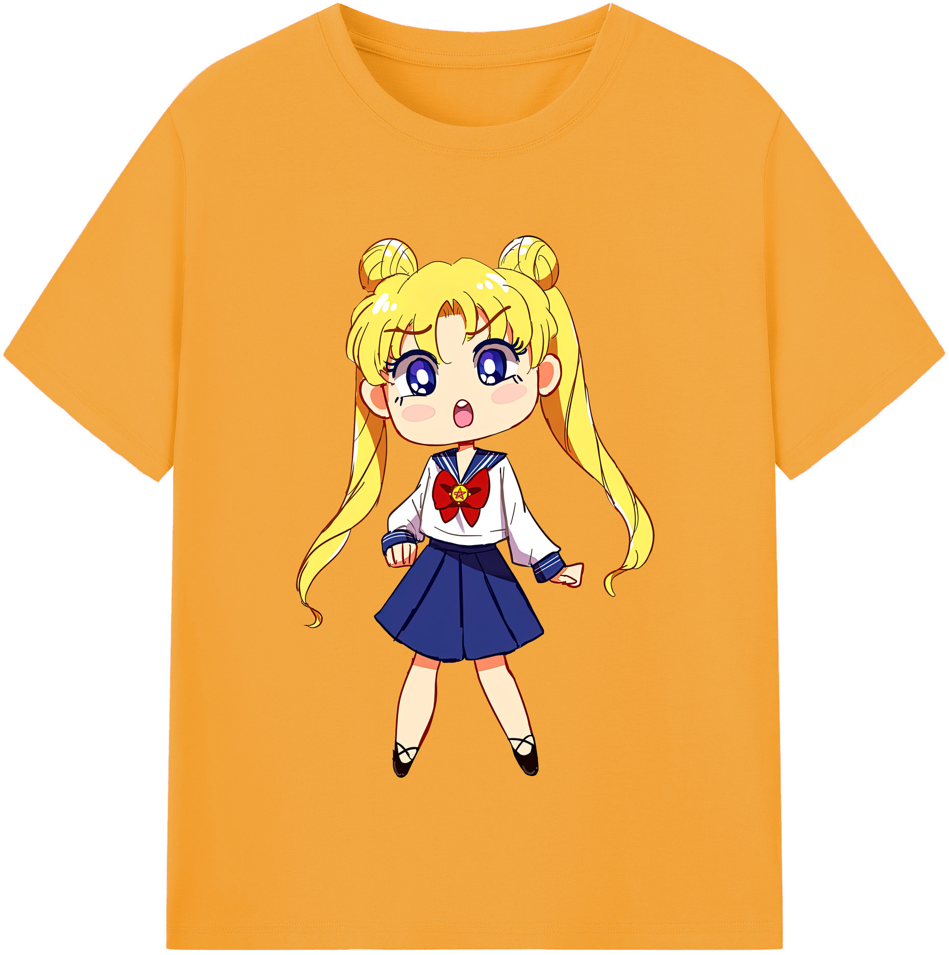 （画像用） 美少女戦士セーラームーン 愛野 美奈子 あいの みなこ Sailor Moon Aino Minako レディースカジュアルプリントTシャツ（綿100％）