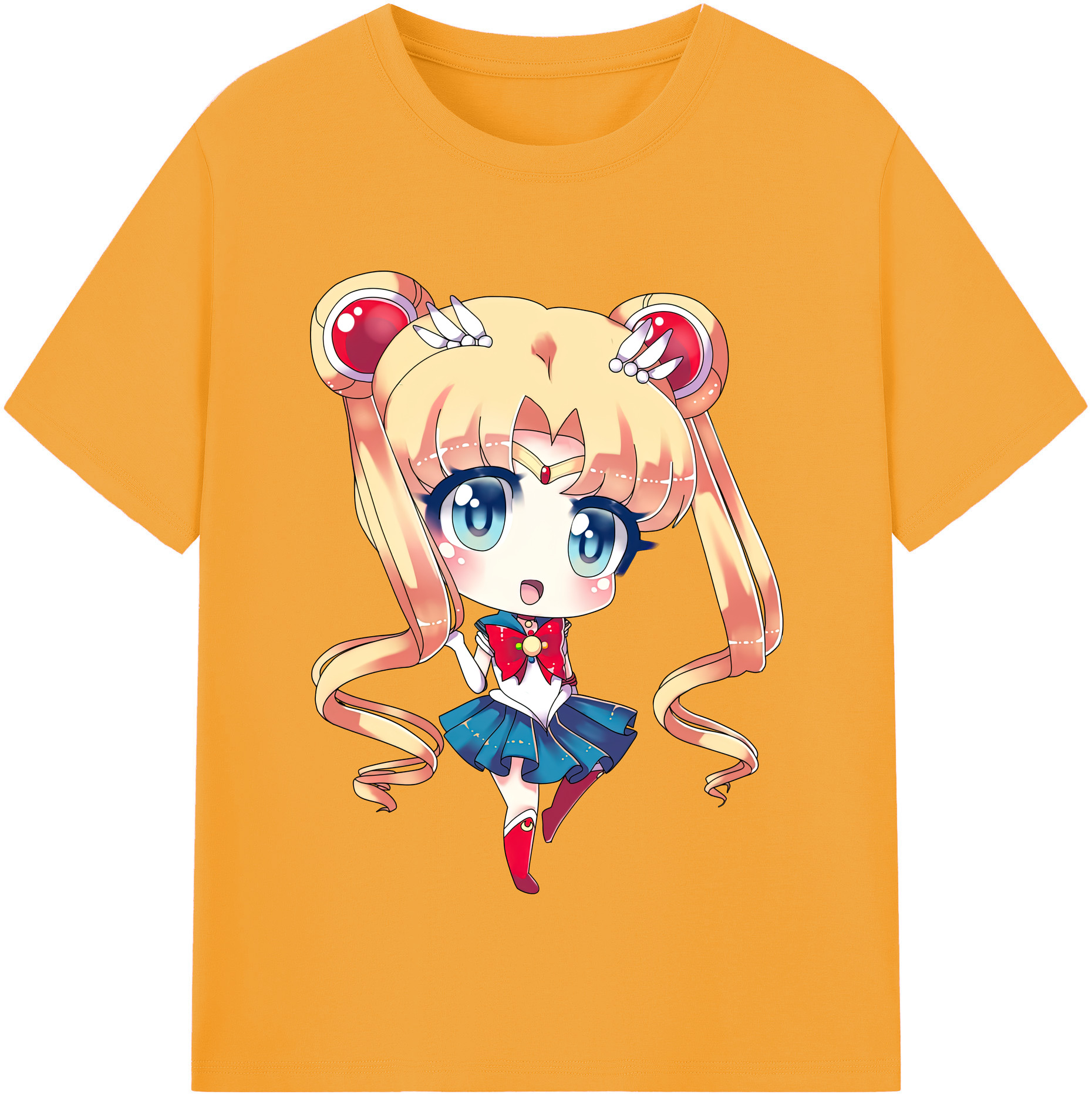 （画像用） 美少女戦士セーラームーン 月野 うさぎ つきの うさぎ Sailor Moon Tsukino Usagi レディースカジュアルプリントTシャツ（綿100％）