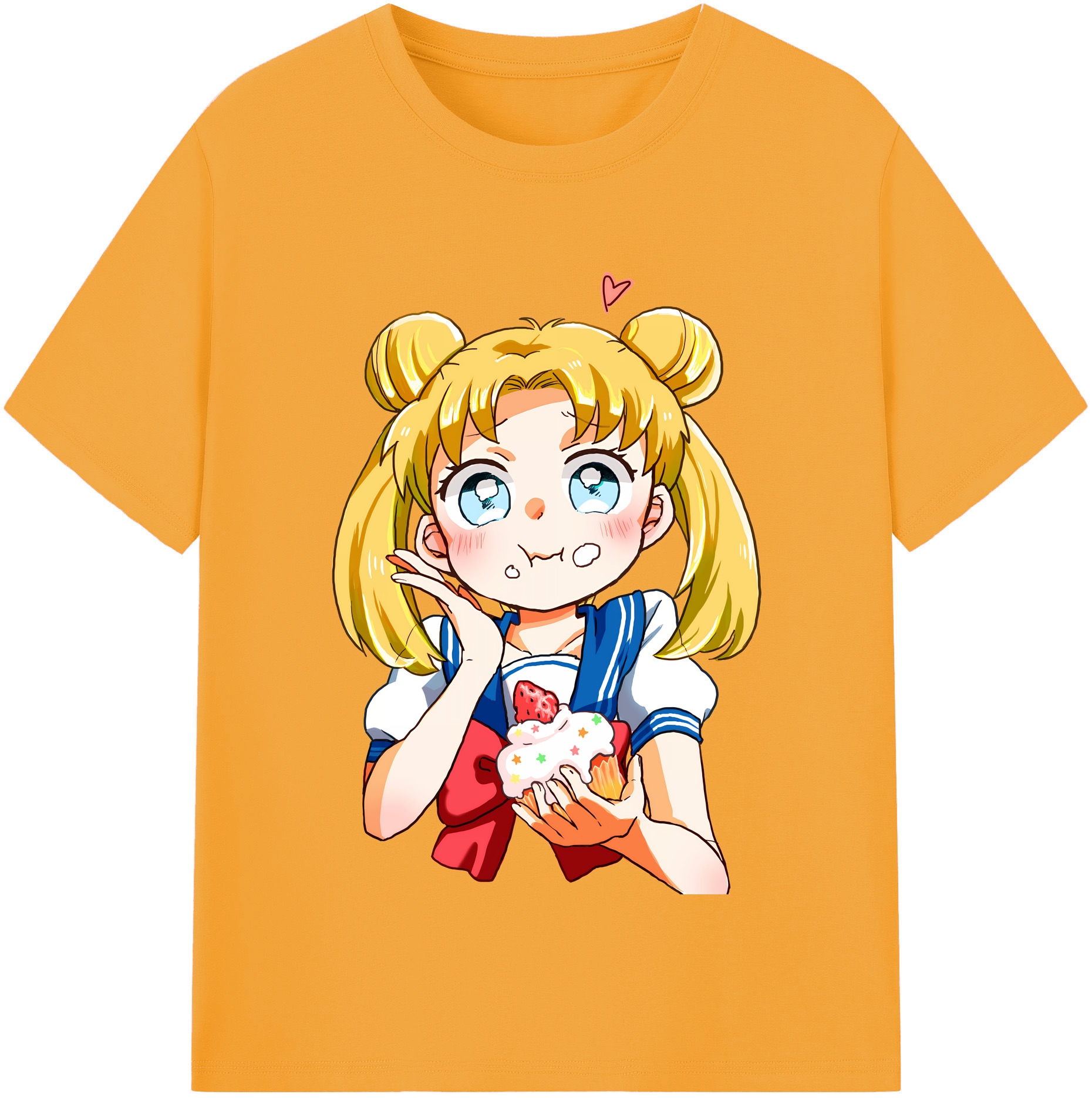 （画像用） 美少女戦士セーラームーン 愛野 美奈子 あいの みなこ Sailor Moon Aino Minako レディースカジュアルプリントTシャツ（綿100％）