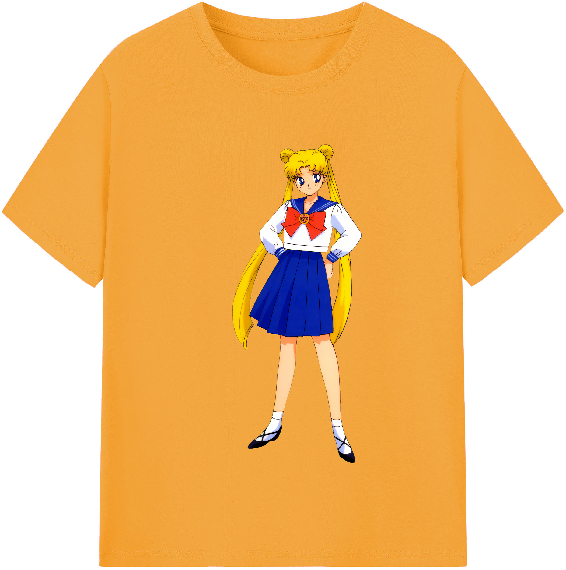 （画像用） 美少女戦士セーラームーン 愛野 美奈子 あいの みなこ Sailor Moon Aino Minako レディースカジュアルプリントTシャツ（綿100％）