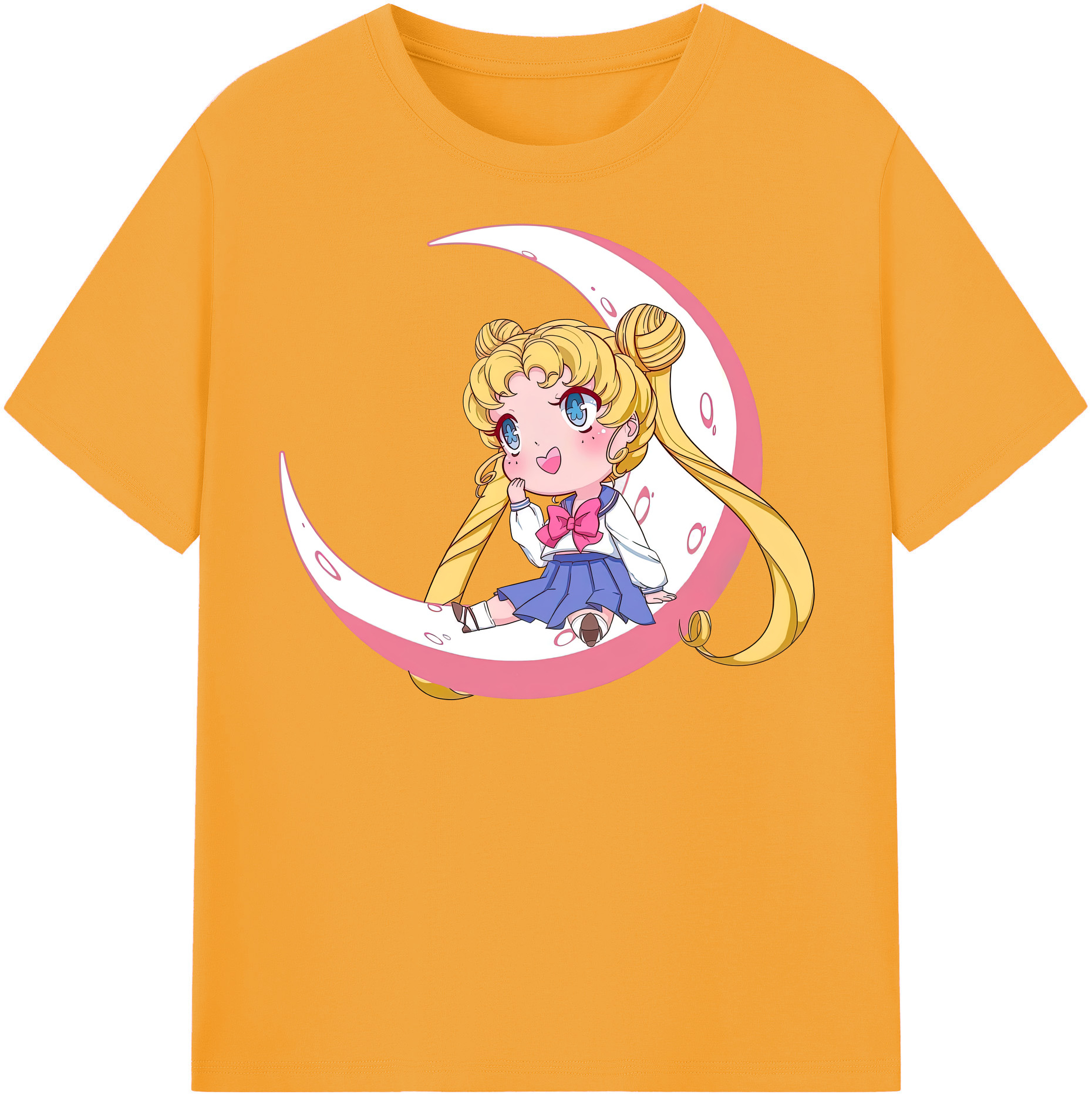 （画像用） 美少女戦士セーラームーン 愛野 美奈子 あいの みなこ Sailor Moon Aino Minako レディースカジュアルプリントTシャツ（綿100％）