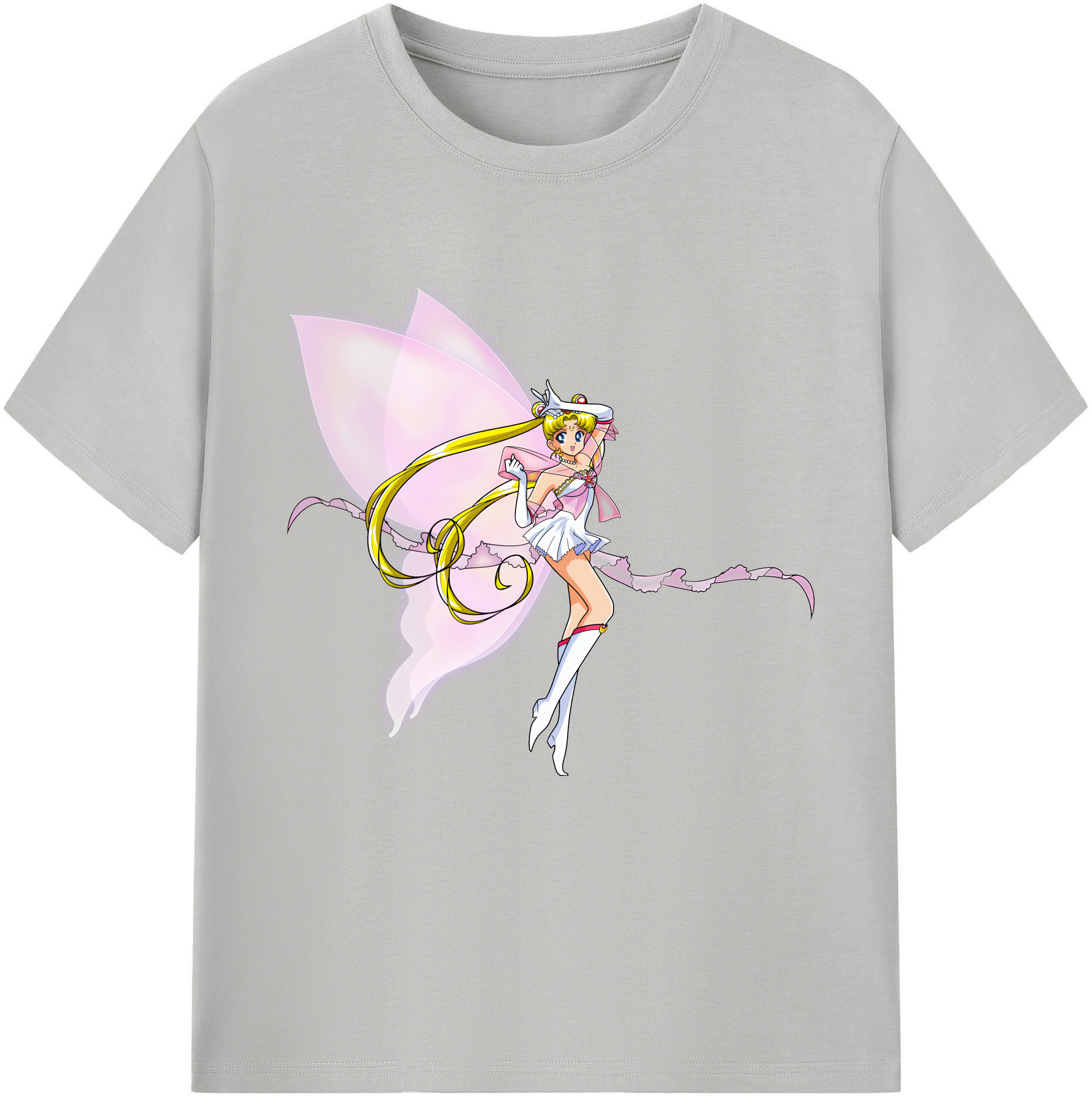（画像用） 美少女戦士セーラームーン 月野 うさぎ つきの うさぎ Sailor Moon Tsukino Usagi レディースカジュアルプリントTシャツ（綿100％）