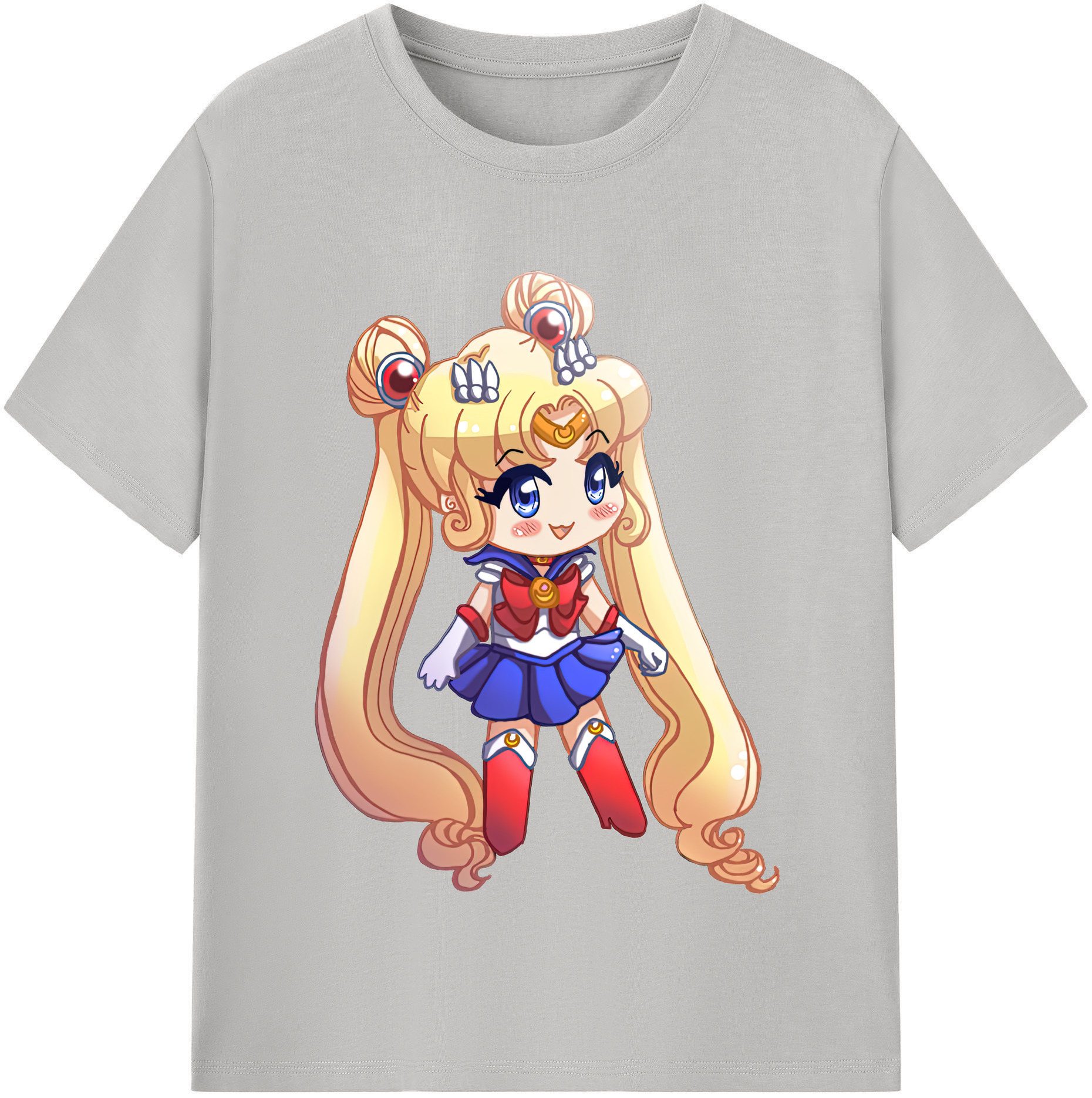 （画像用） 美少女戦士セーラームーン 月野 うさぎ つきの うさぎ Sailor Moon Tsukino Usagi レディースカジュアルプリントTシャツ（綿100％）