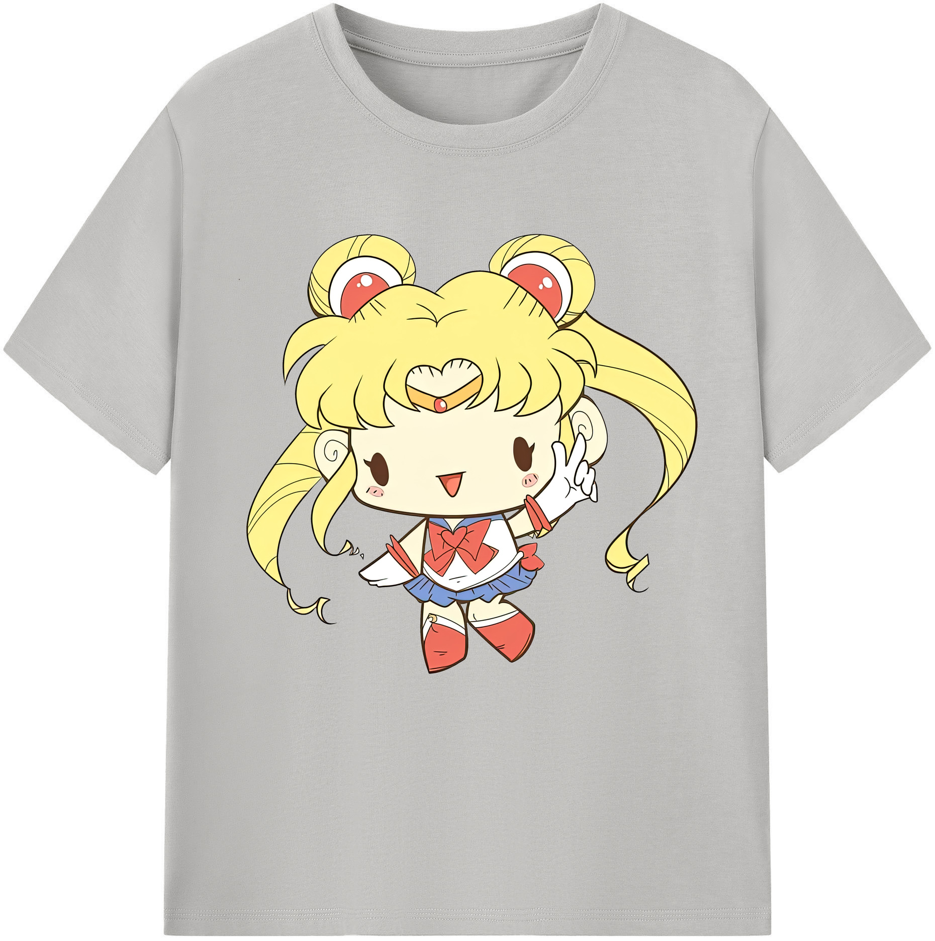 （画像用） 美少女戦士セーラームーン 月野 うさぎ つきの うさぎ Sailor Moon Tsukino Usagi レディースカジュアルプリントTシャツ（綿100％）