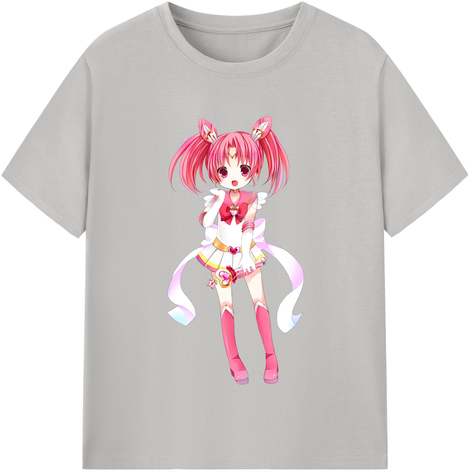 （画像用） 美少女戦士セーラームーン ちびうさ Sailor Moon Chibiusa Tsukino Usagi Small Lady Serenity レディースカジュアルプリントTシャツ（綿100％）