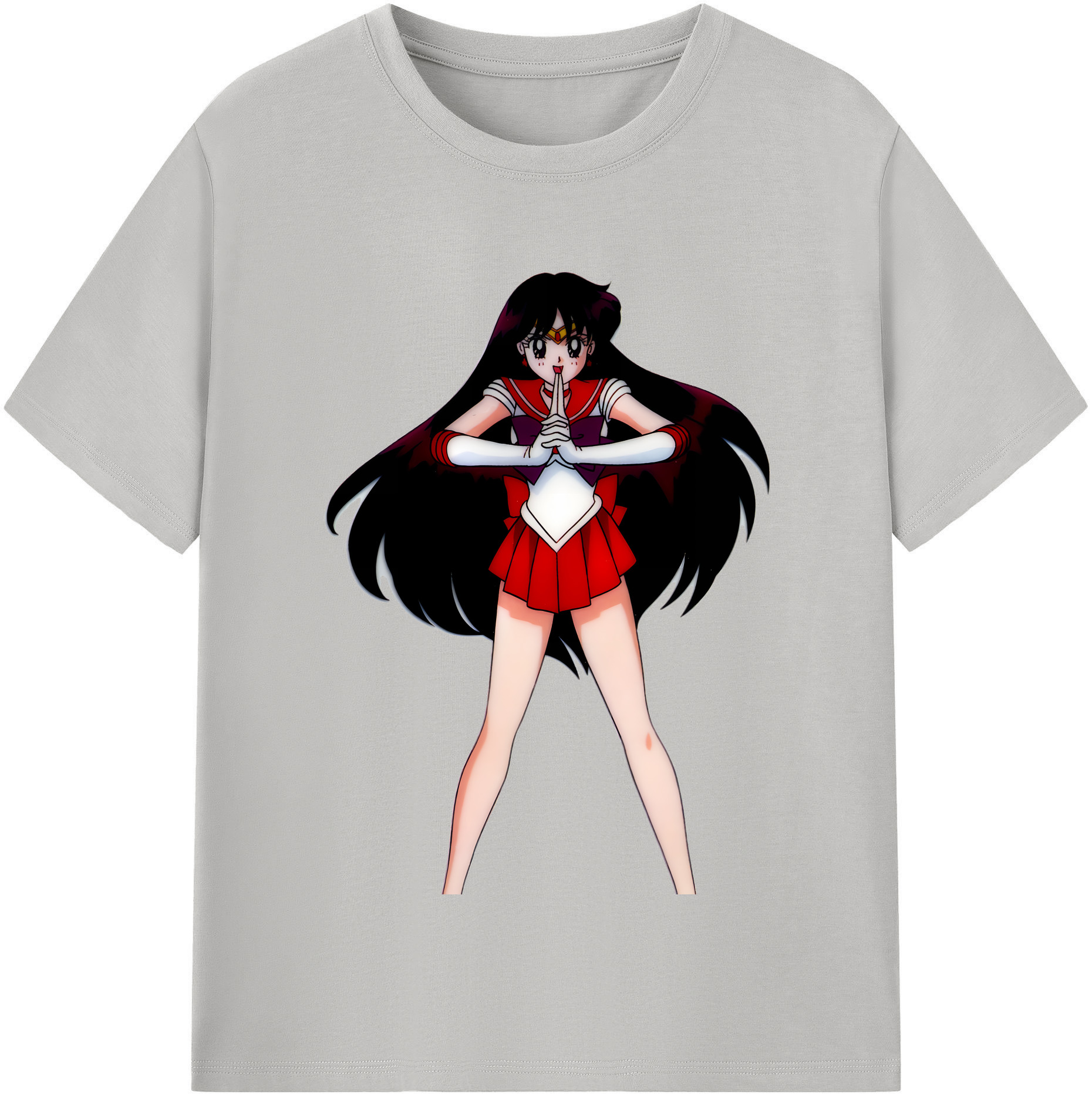 （画像用） 美少女戦士セーラームーン 火野レイ ひの レイ Sailor Moon Hino Rei （セーラーマーズ,Sailor Mars） レディースカジュアルプリントTシャツ（綿100％）