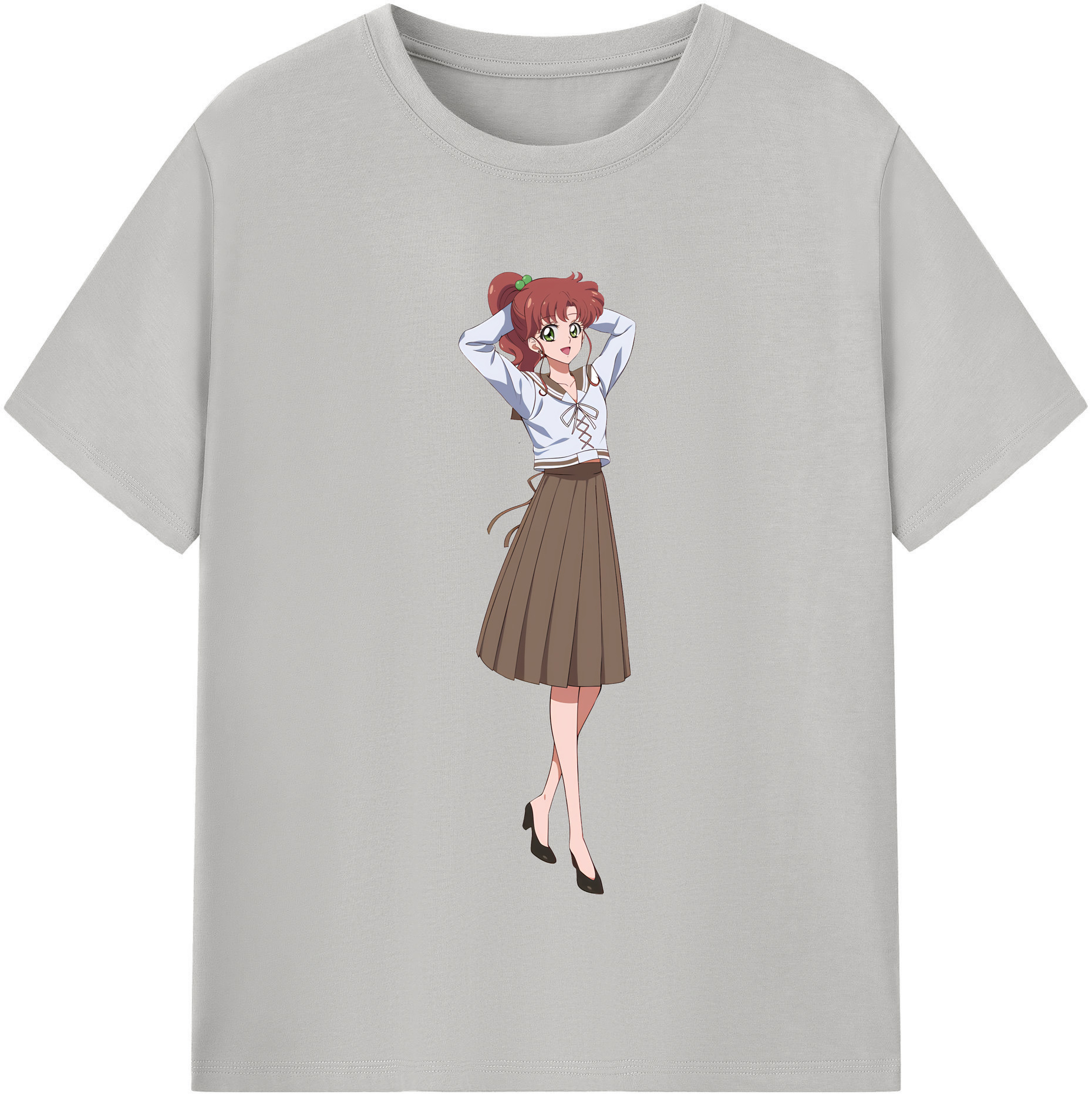 （画像用） 美少女戦士セーラームーン 木野 まこと きの まこと Sailor Moon Kino Makoto （セーラージュピター；Sailor Jupiter） レディースカジュアルプリントTシャツ（綿100％）