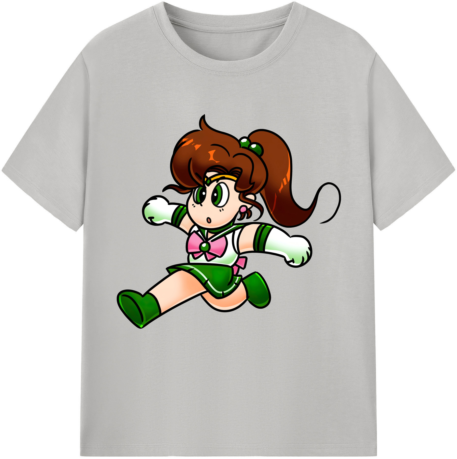 （画像用） 美少女戦士セーラームーン 木野 まこと きの まこと Sailor Moon Kino Makoto （セーラージュピター；Sailor Jupiter） レディースカジュアルプリントTシャツ（綿100％）
