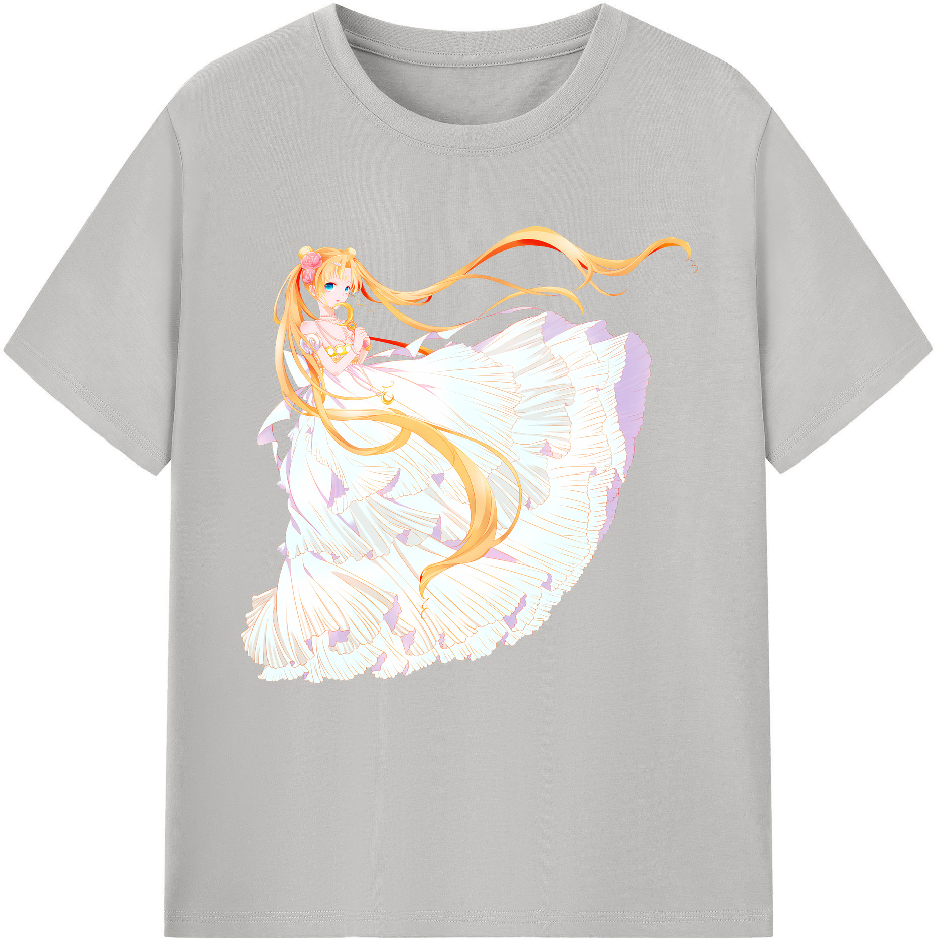 （画像用） 美少女戦士セーラームーン 愛野 美奈子 あいの みなこ Sailor Moon Aino Minako レディースカジュアルプリントTシャツ（綿100％）