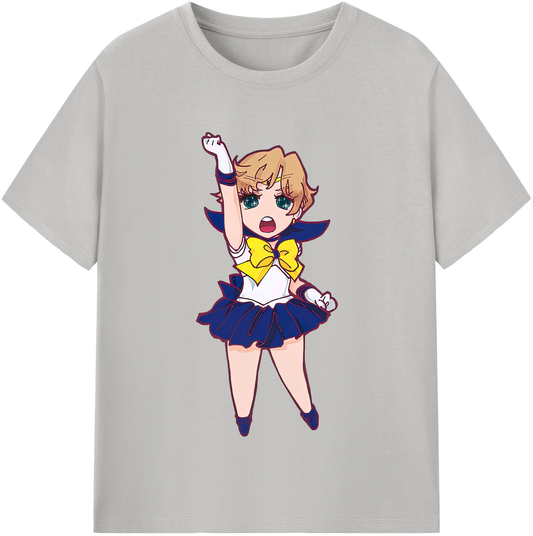 （画像用） 美少女戦士セーラームーン 天王はるか Sailor Moon Tenoh Haruka レディースカジュアルプリントTシャツ（綿100％）