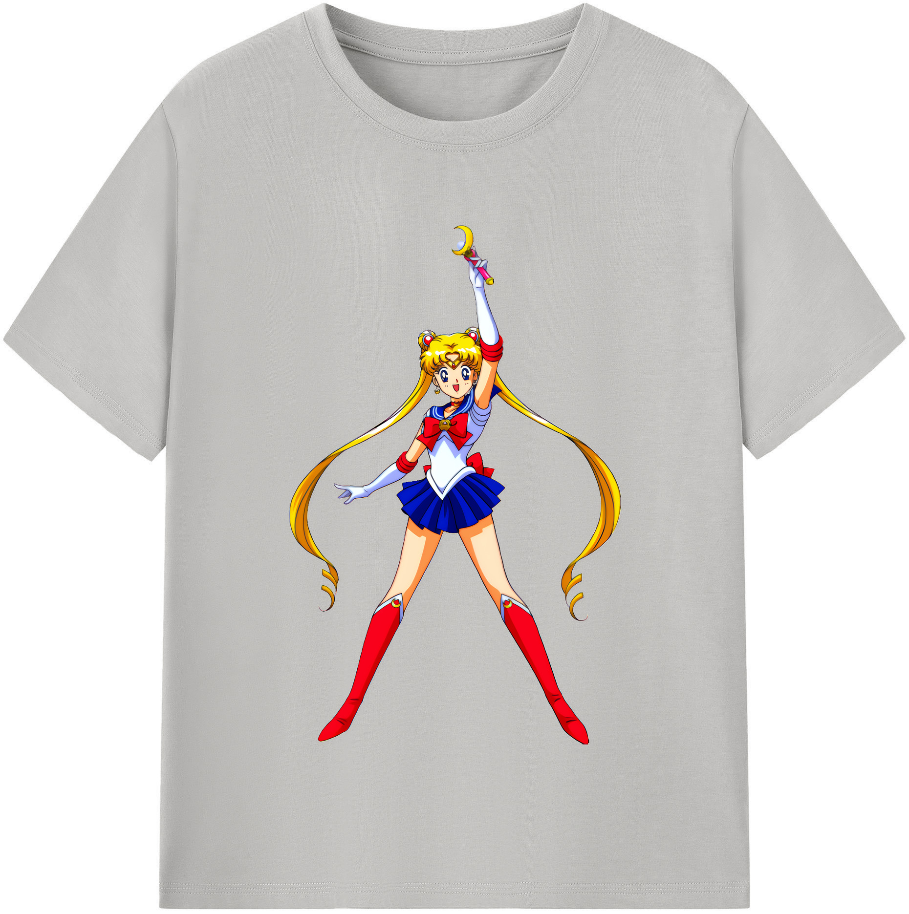 （画像用） 美少女戦士セーラームーン 月野 うさぎ つきの うさぎ Sailor Moon Tsukino Usagi レディースカジュアルプリントTシャツ（綿100％）