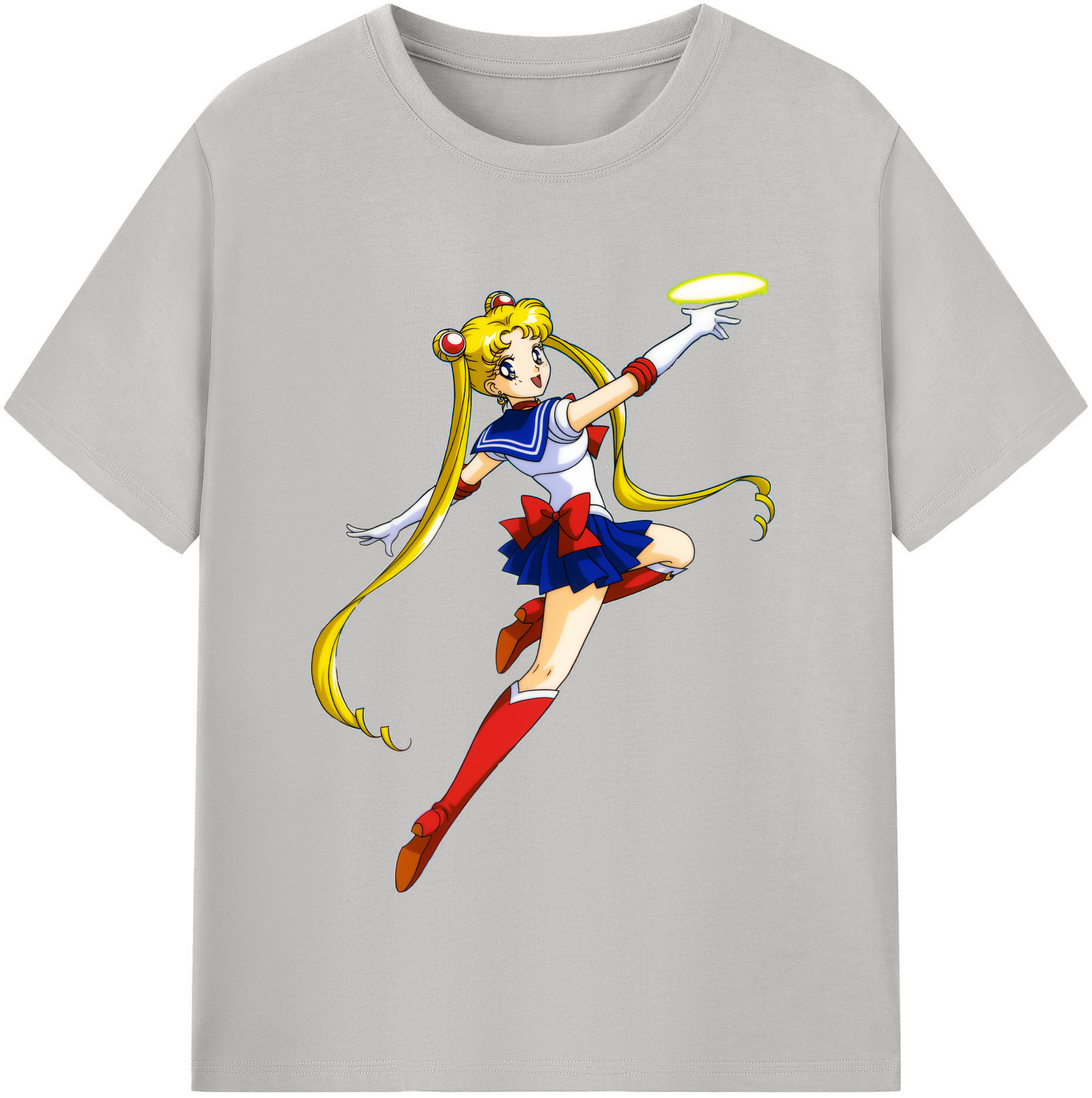 （画像用） 美少女戦士セーラームーン 月野 うさぎ つきの うさぎ Sailor Moon Tsukino Usagi レディースカジュアルプリントTシャツ（綿100％）