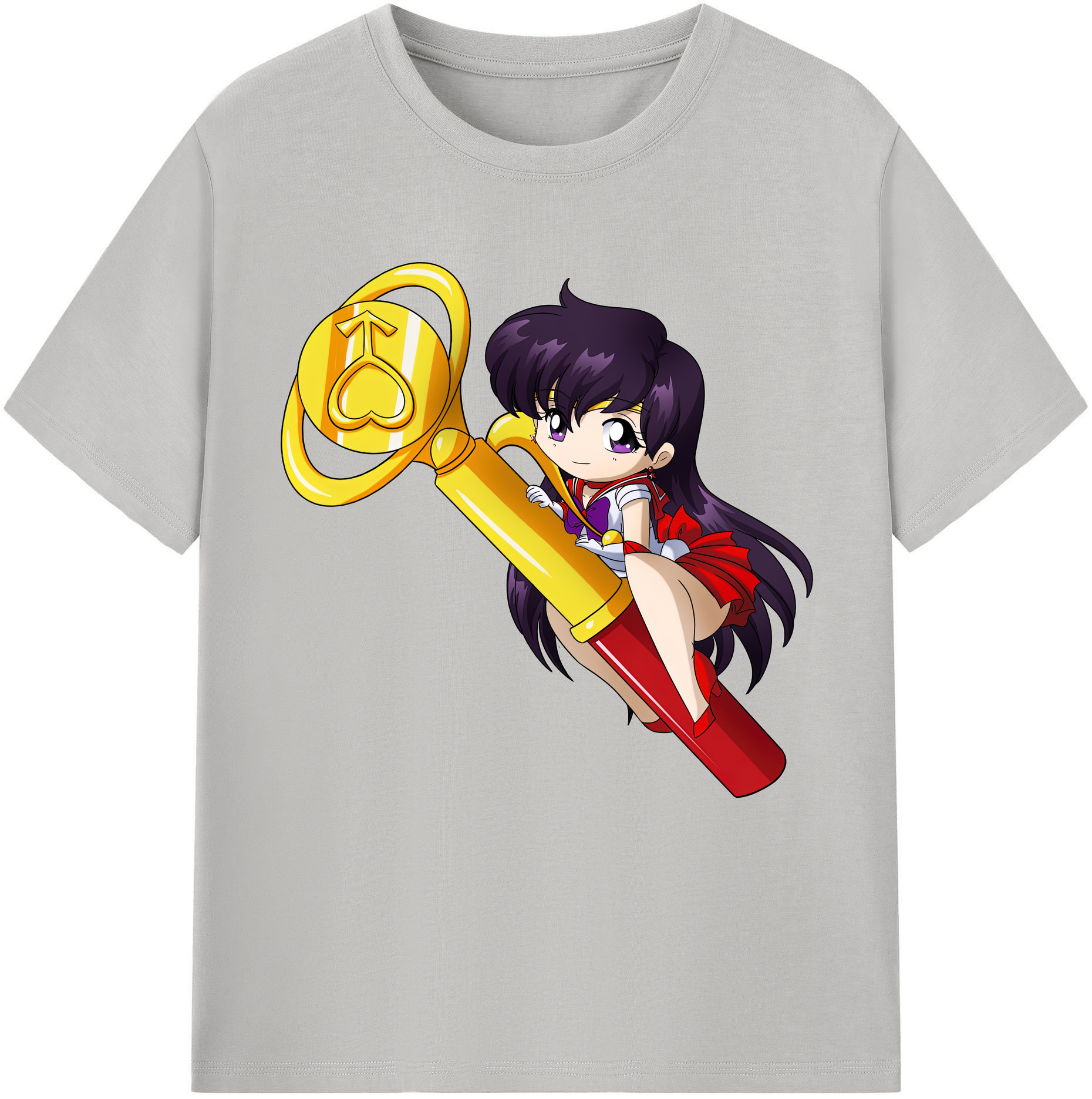 （画像用） 美少女戦士セーラームーン 火野レイ ひの レイ Sailor Moon Hino Rei （セーラーマーズ,Sailor Mars） レディースカジュアルプリントTシャツ（綿100％）