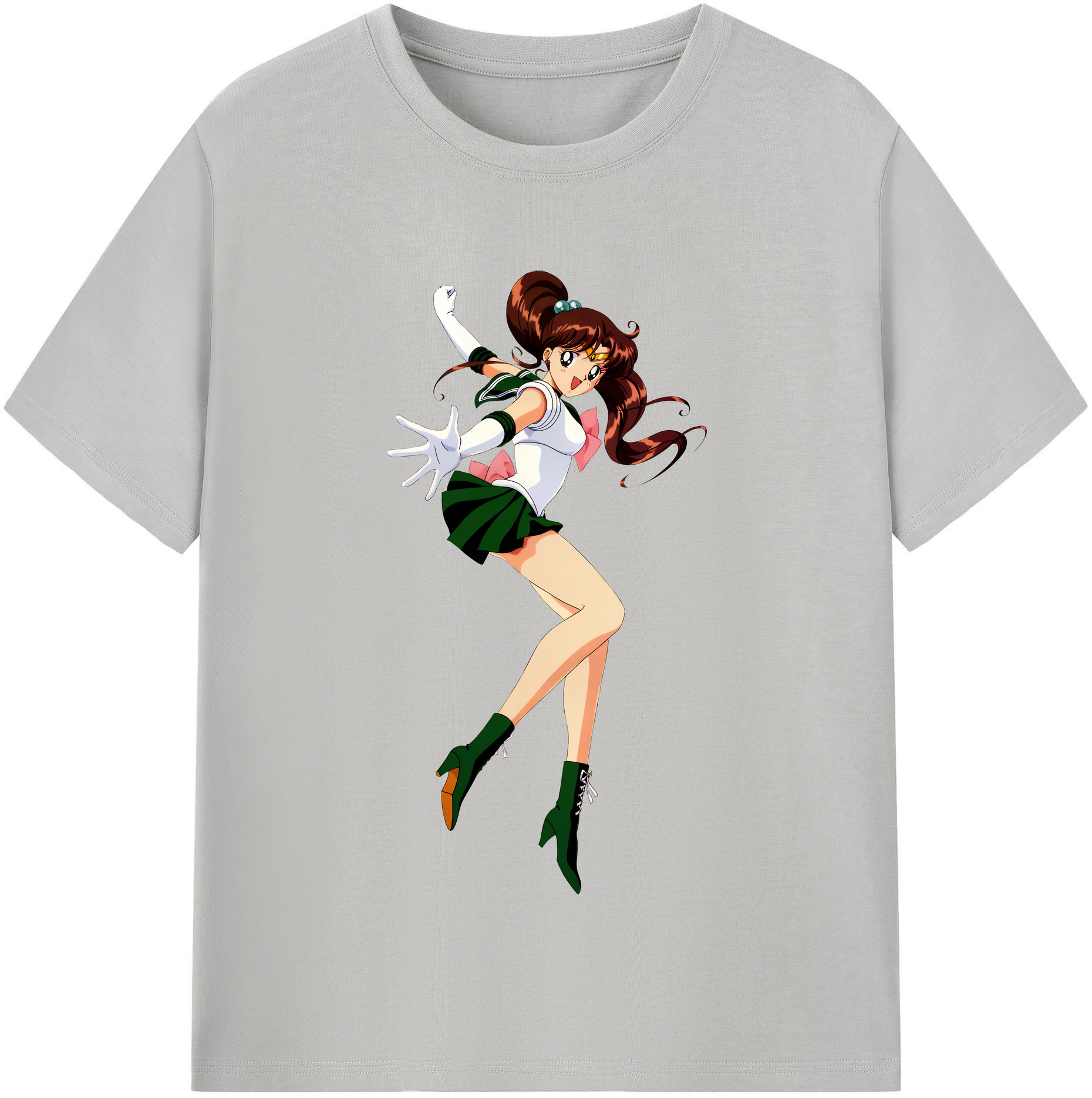 （画像用） 美少女戦士セーラームーン 木野 まこと きの まこと Sailor Moon Kino Makoto （セーラージュピター；Sailor Jupiter） レディースカジュアルプリントTシャツ（綿100％）