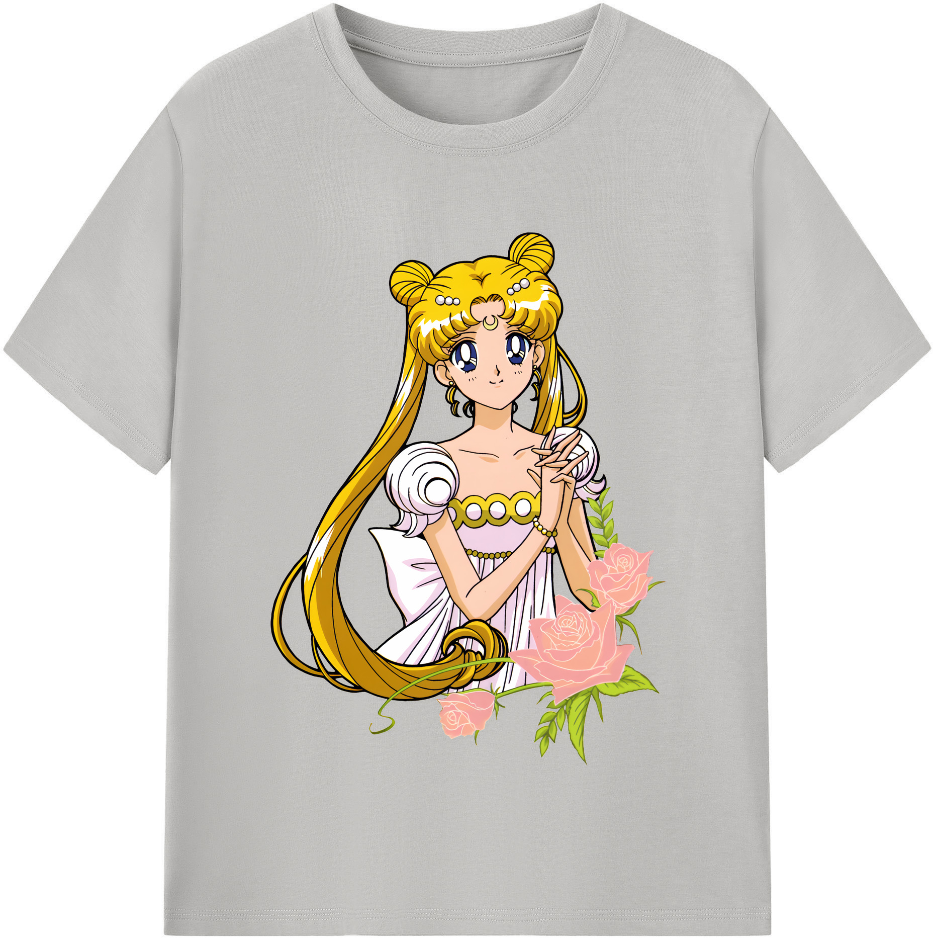（画像用） 美少女戦士セーラームーン 愛野 美奈子 あいの みなこ Sailor Moon Aino Minako レディースカジュアルプリントTシャツ（綿100％）