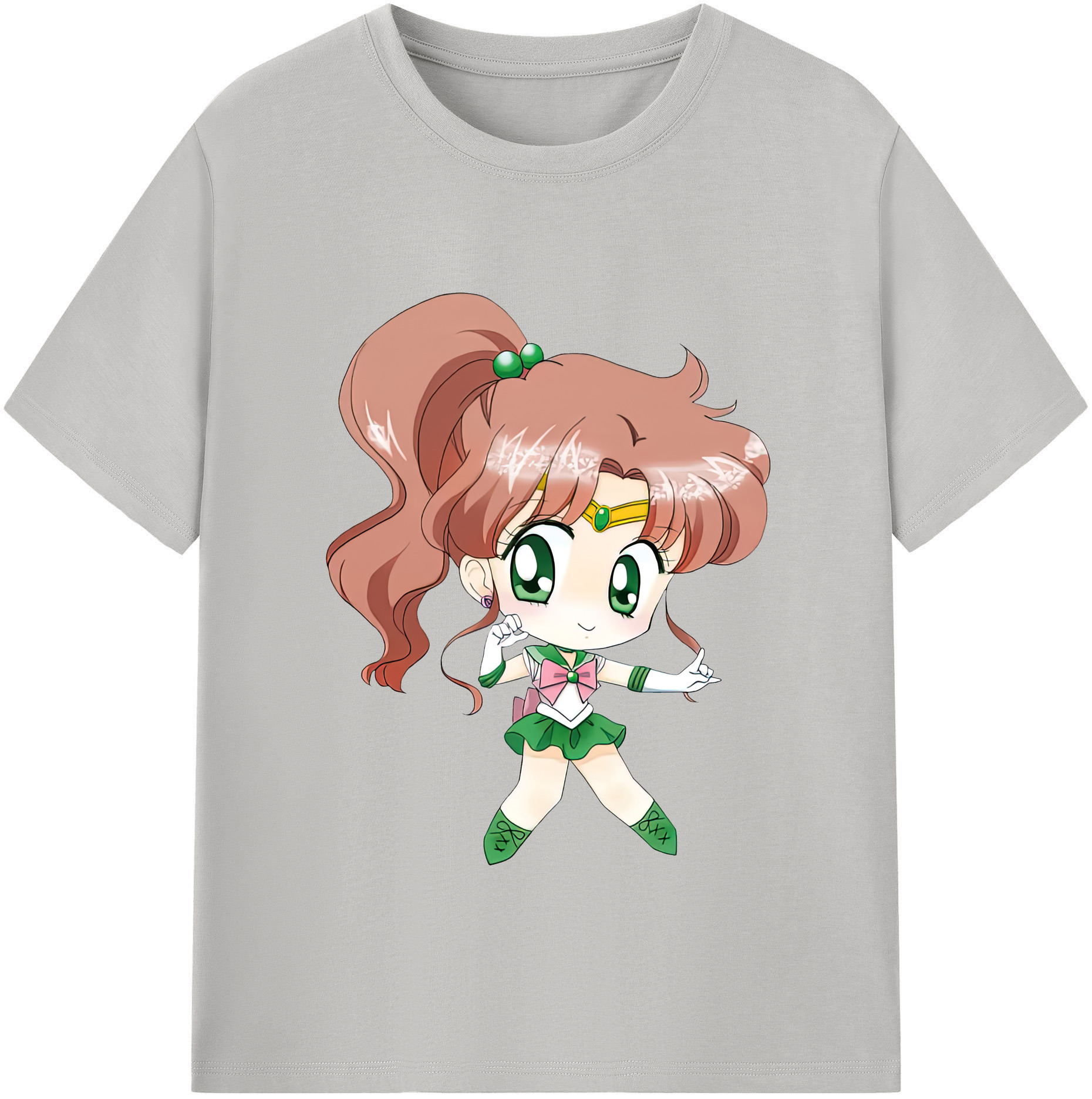 （画像用） 美少女戦士セーラームーン 木野 まこと きの まこと Sailor Moon Kino Makoto （セーラージュピター；Sailor Jupiter） レディースカジュアルプリントTシャツ（綿100％）