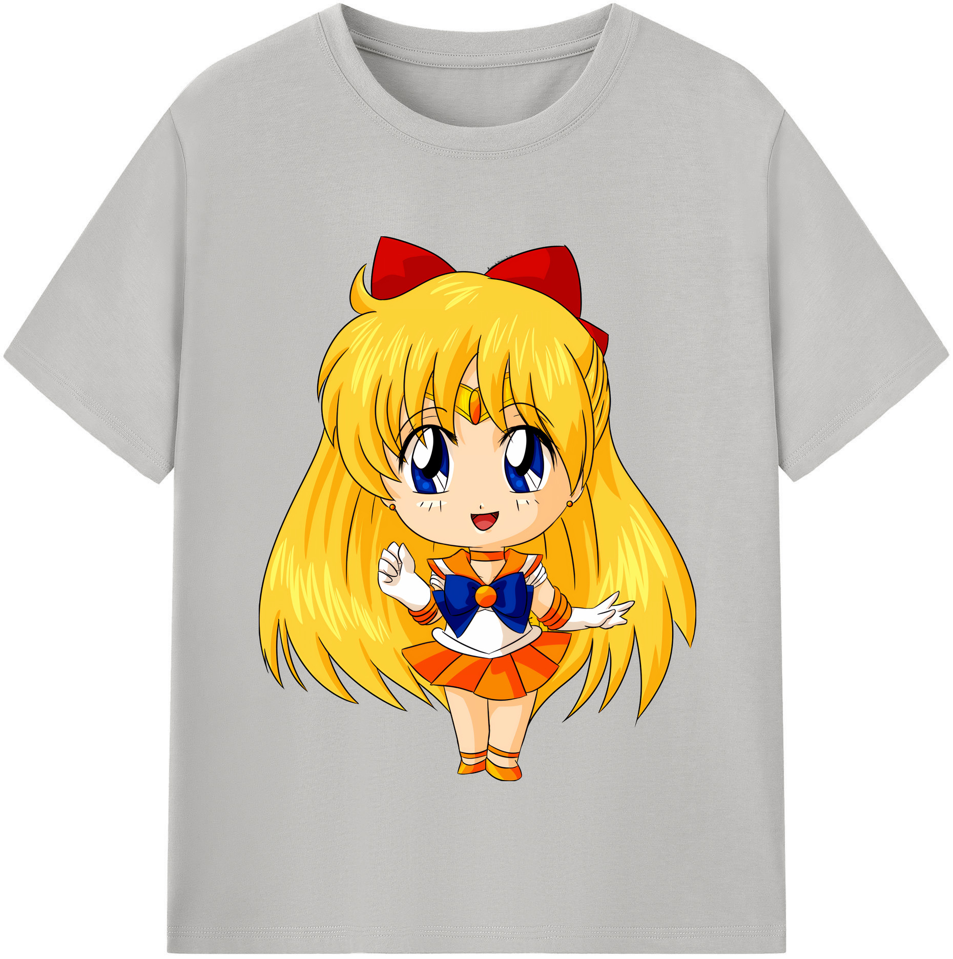 （画像用） 美少女戦士セーラームーン 愛野 美奈子 あいの みなこ Sailor Moon Aino Minako レディースカジュアルプリントTシャツ（綿100％）