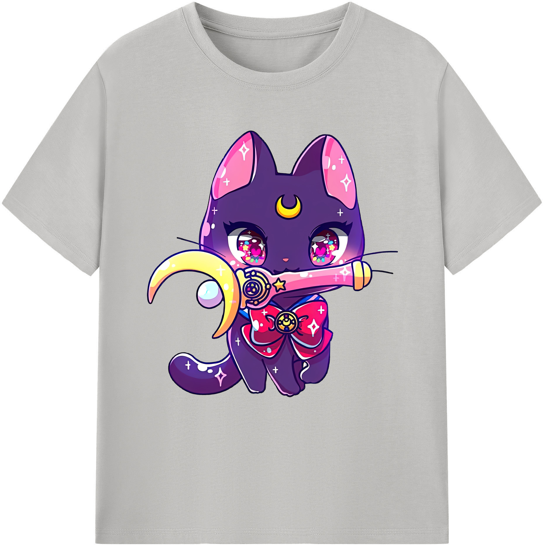 （画像用） 美少女戦士セーラームーン Sailor Moon レディースカジュアルプリントTシャツ（綿100％）