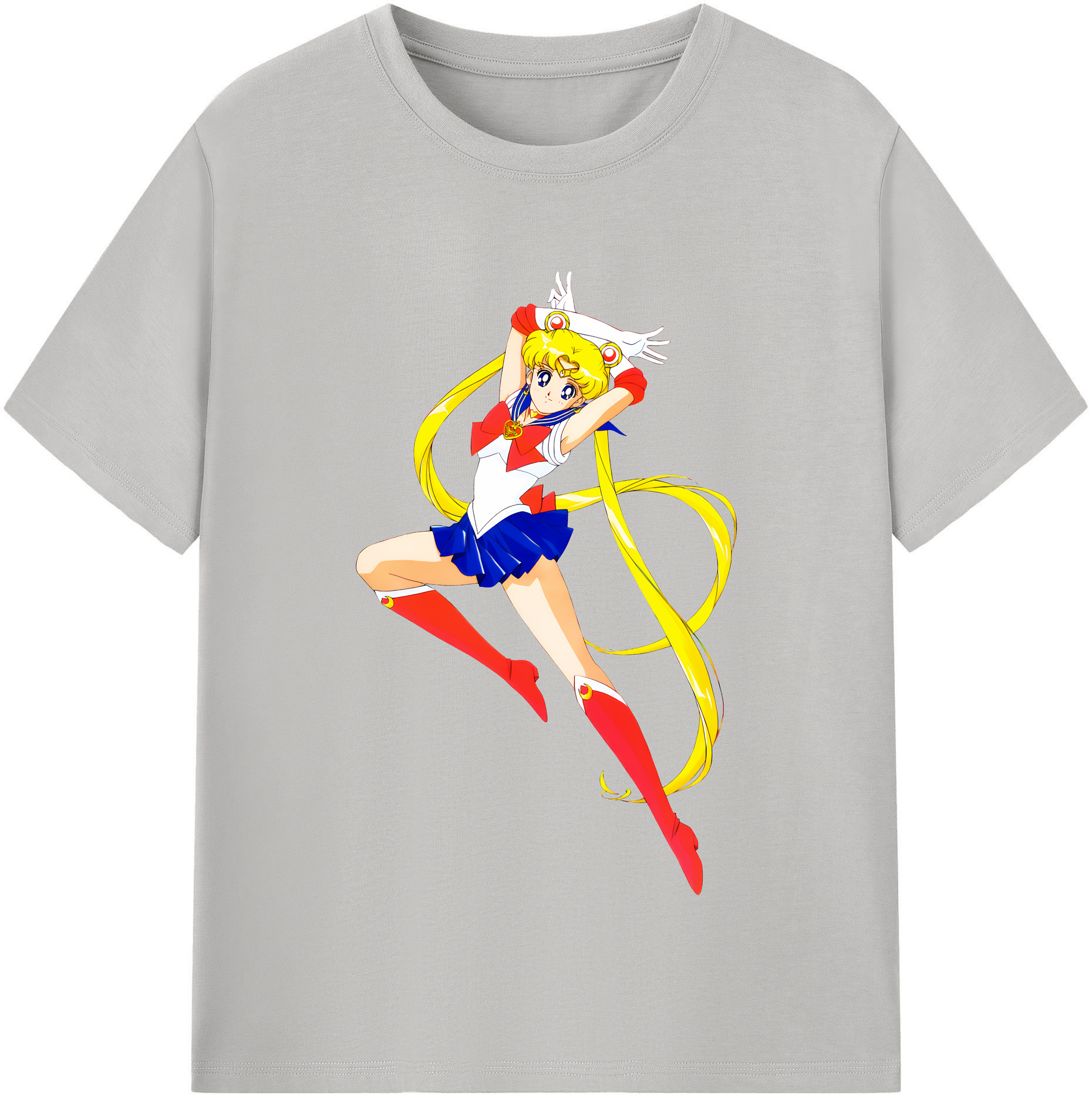 （画像用） 美少女戦士セーラームーン 月野 うさぎ つきの うさぎ Sailor Moon Tsukino Usagi レディースカジュアルプリントTシャツ（綿100％）