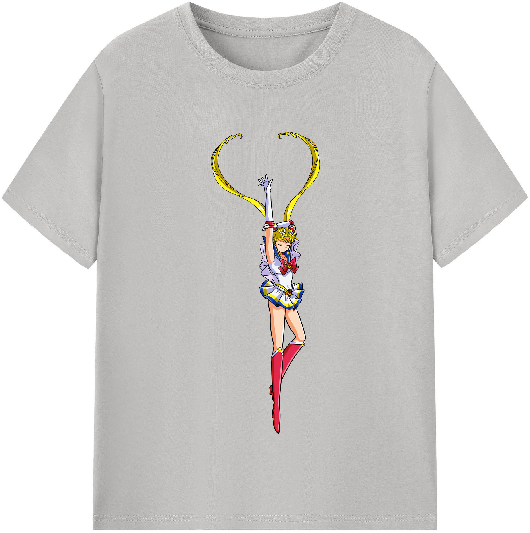 （画像用） 美少女戦士セーラームーン 月野 うさぎ つきの うさぎ Sailor Moon Tsukino Usagi レディースカジュアルプリントTシャツ（綿100％）