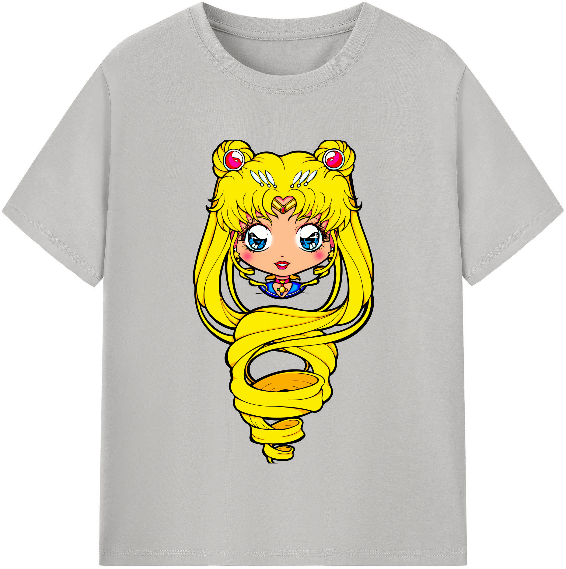 （画像用） 美少女戦士セーラームーン 月野 うさぎ つきの うさぎ Sailor Moon Tsukino Usagi レディースカジュアルプリントTシャツ（綿100％）