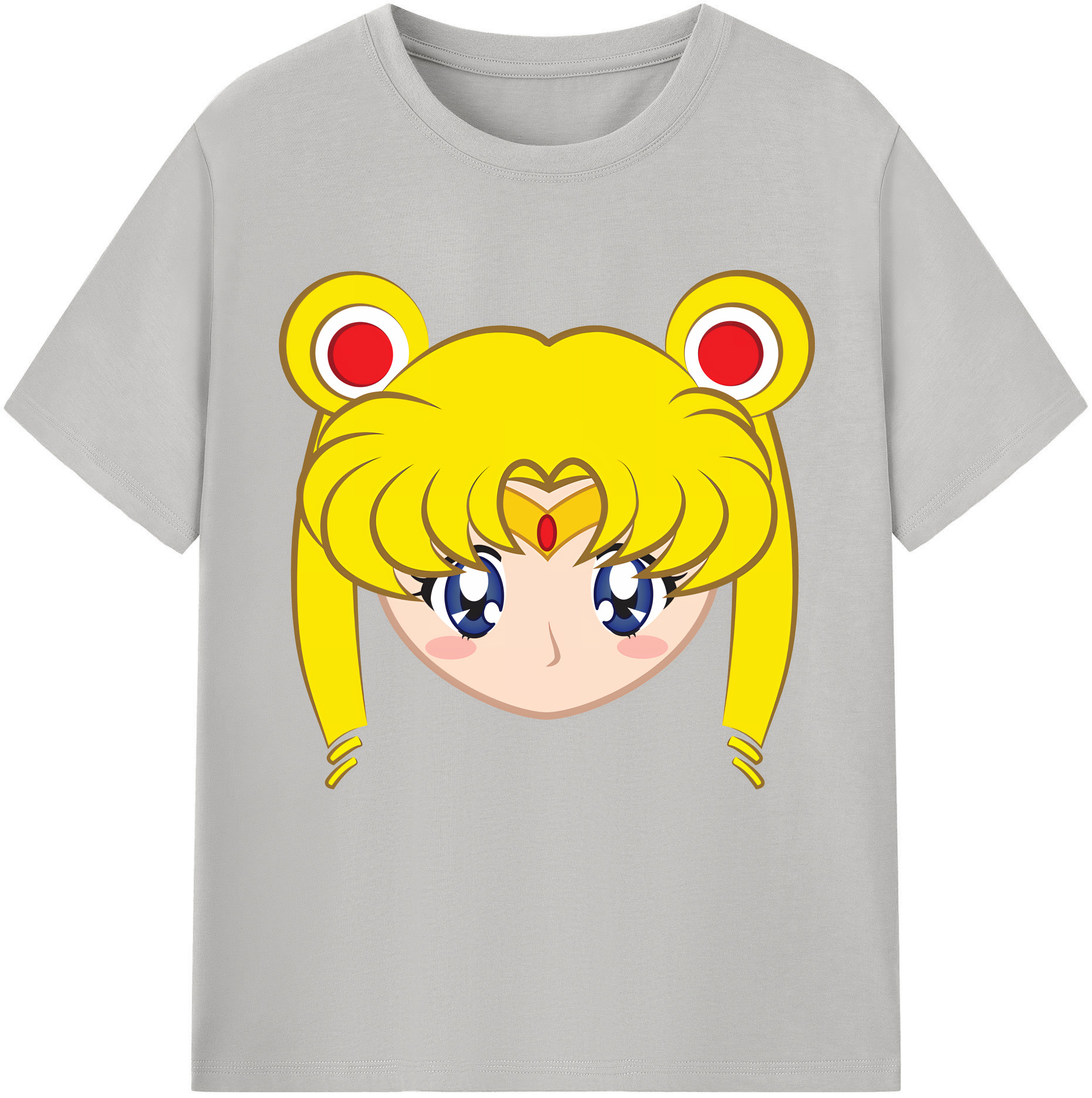 （画像用） 美少女戦士セーラームーン 月野 うさぎ つきの うさぎ Sailor Moon Tsukino Usagi レディースカジュアルプリントTシャツ（綿100％）