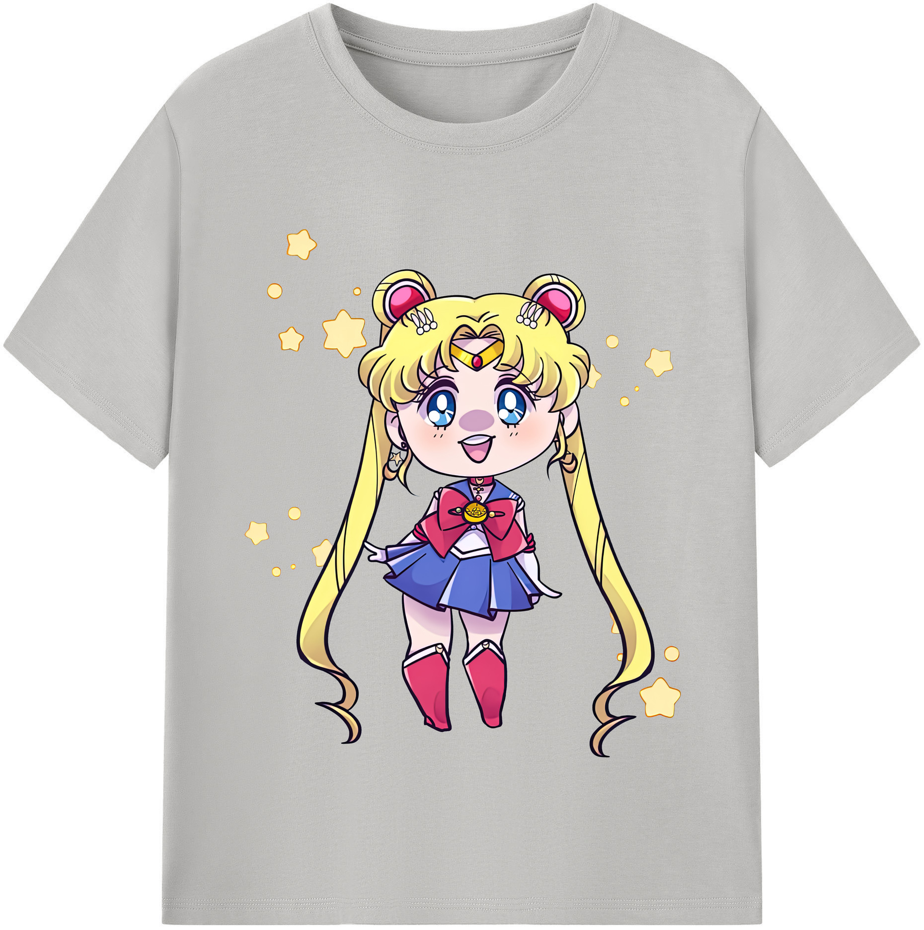 （画像用） 美少女戦士セーラームーン 月野 うさぎ つきの うさぎ Sailor Moon Tsukino Usagi レディースカジュアルプリントTシャツ（綿100％）