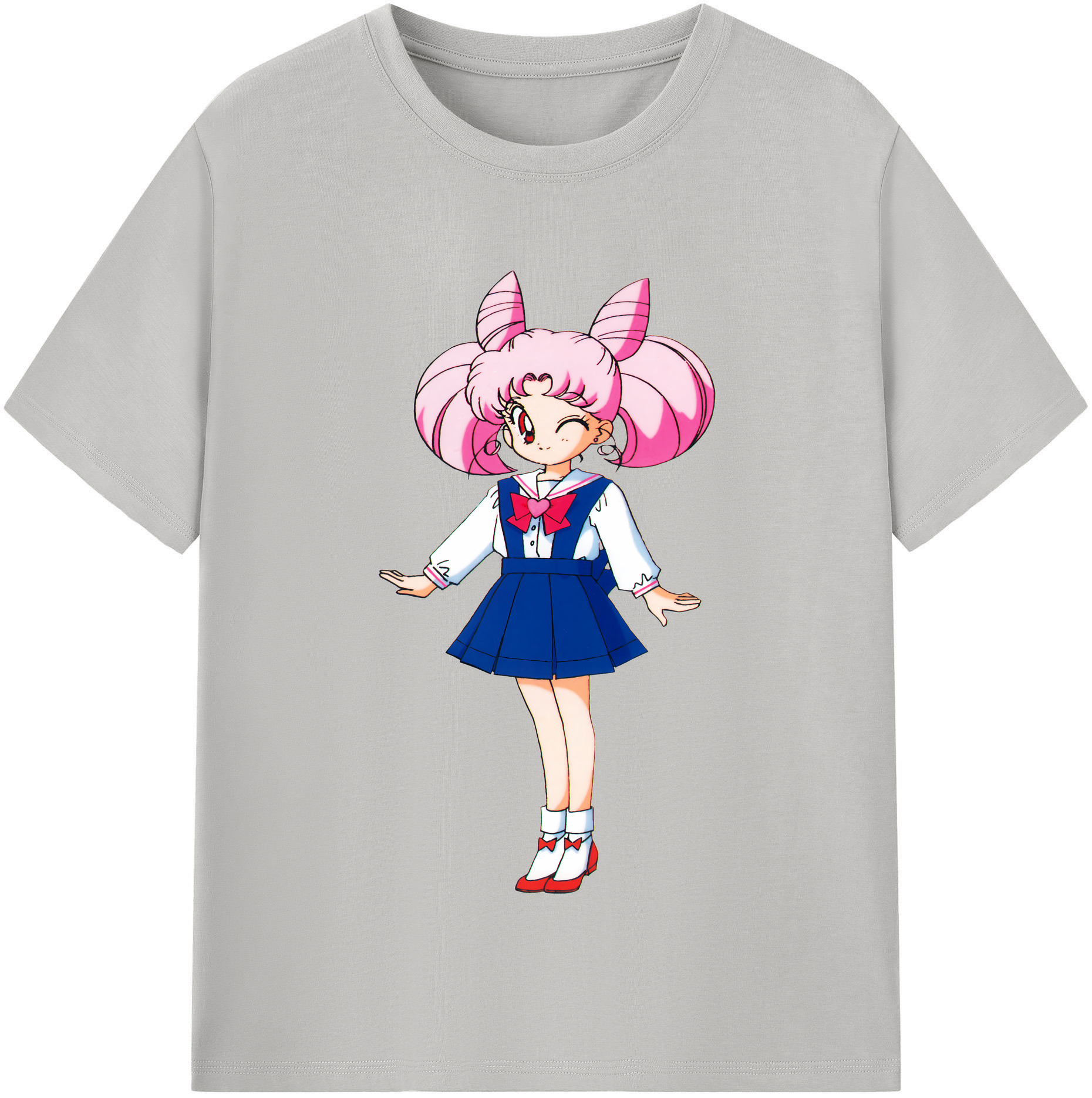 （画像用） 美少女戦士セーラームーン ちびうさ Sailor Moon Chibiusa Tsukino Usagi Small Lady Serenity レディースカジュアルプリントTシャツ（綿100％）