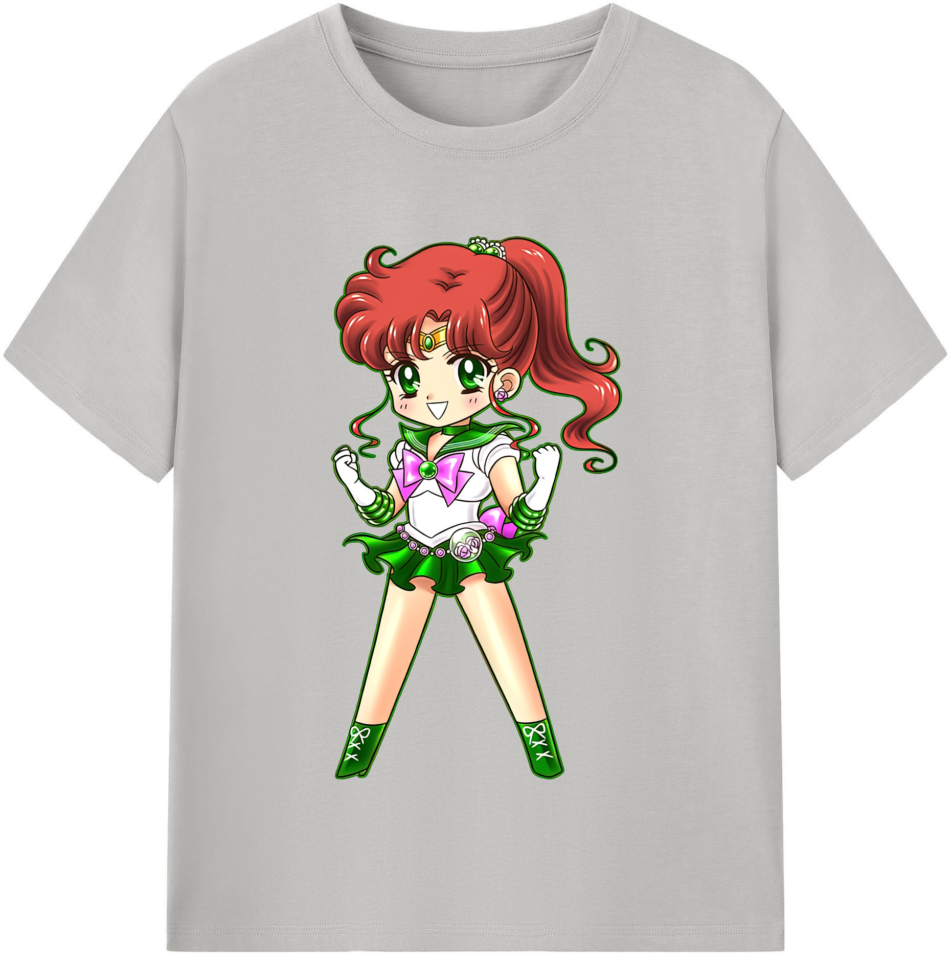 （画像用） 美少女戦士セーラームーン 木野 まこと きの まこと Sailor Moon Kino Makoto （セーラージュピター；Sailor Jupiter） レディースカジュアルプリントTシャツ（綿100％）