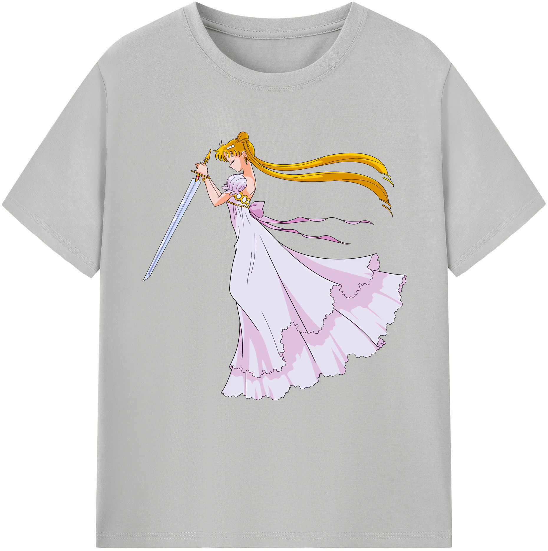 （画像用） 美少女戦士セーラームーン 愛野 美奈子 あいの みなこ Sailor Moon Aino Minako レディースカジュアルプリントTシャツ（綿100％）