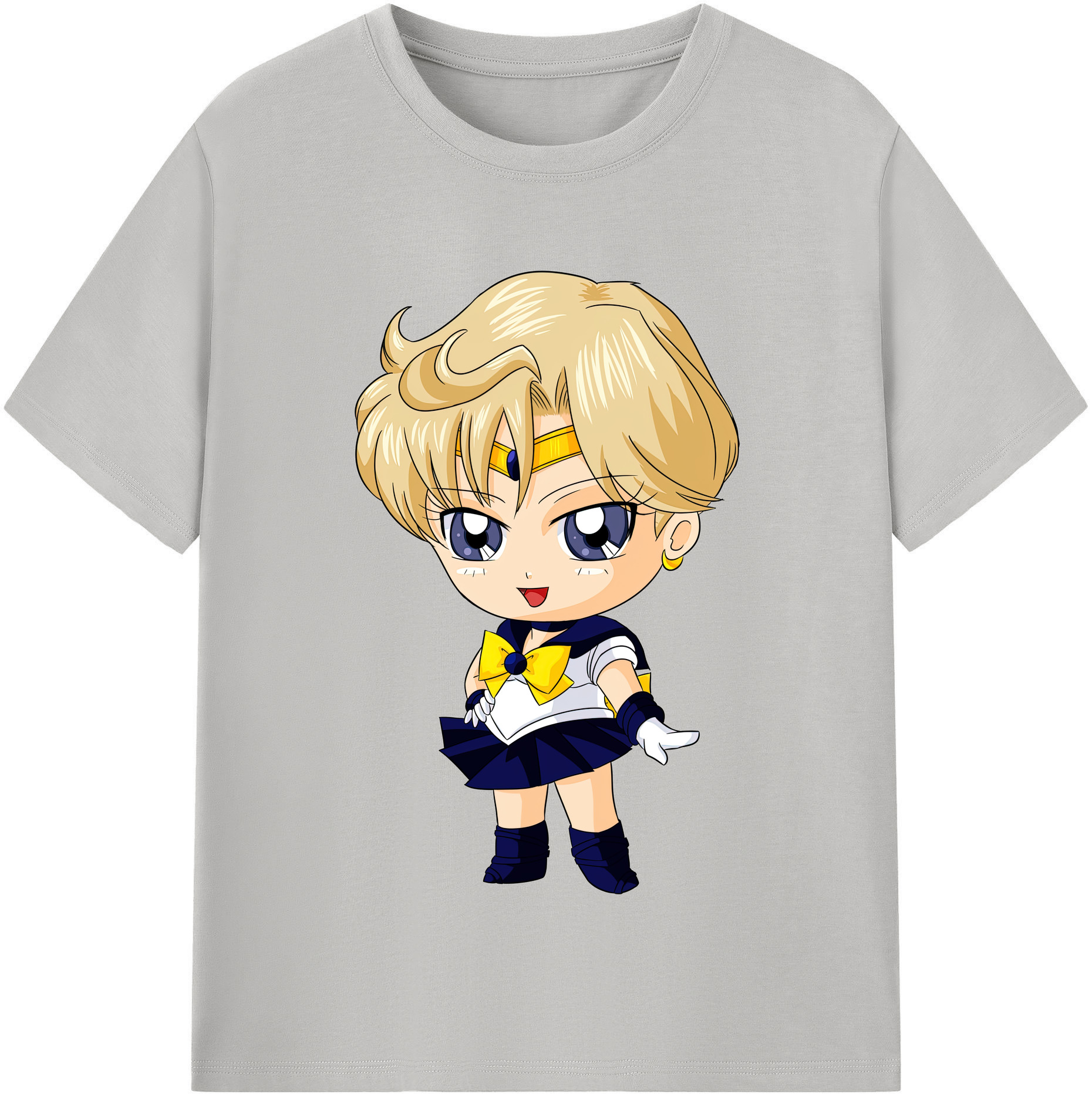（画像用） 美少女戦士セーラームーン 天王はるか Sailor Moon Tenoh Haruka レディースカジュアルプリントTシャツ（綿100％）