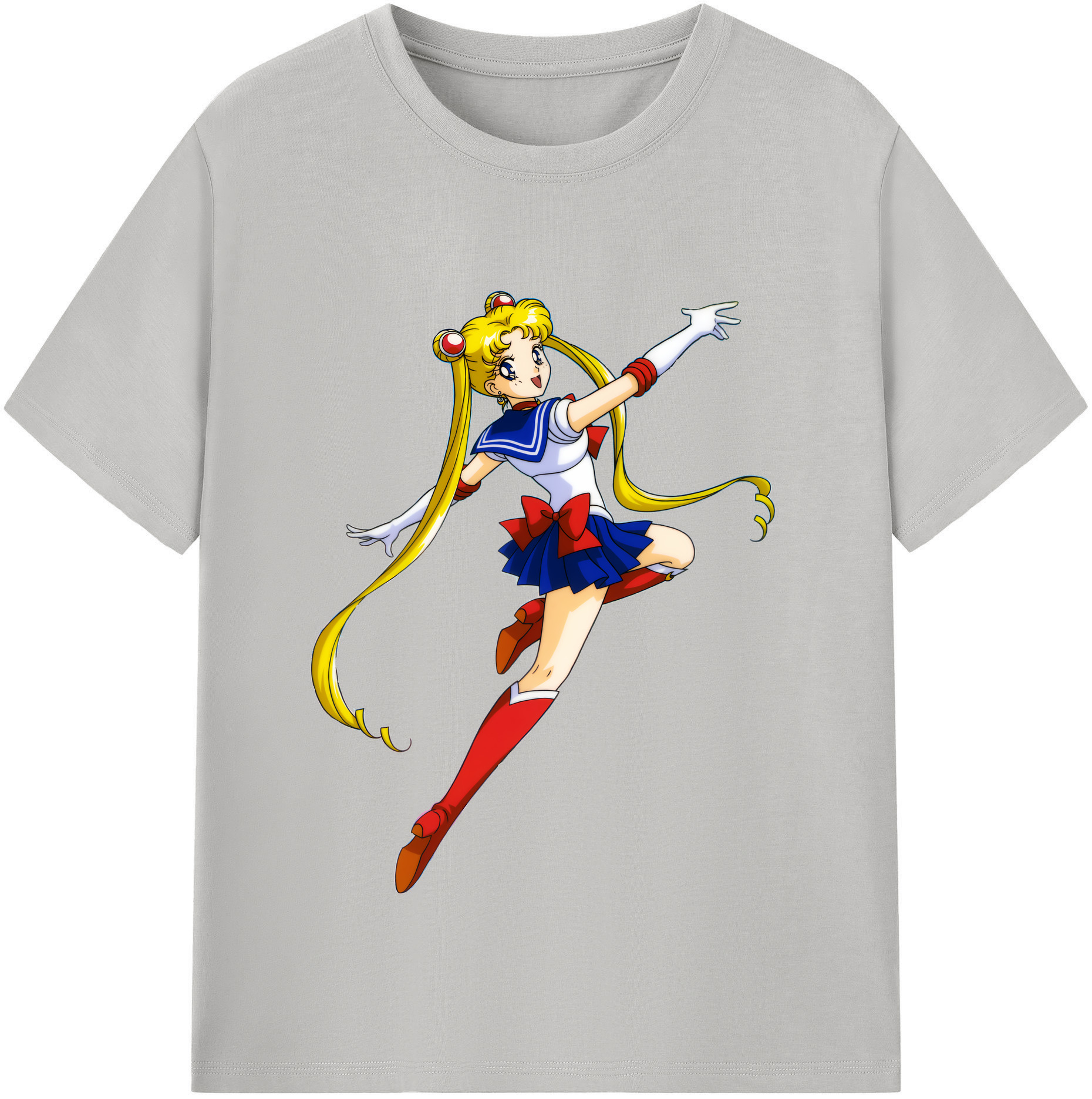 （画像用） 美少女戦士セーラームーン 月野 うさぎ つきの うさぎ Sailor Moon Tsukino Usagi レディースカジュアルプリントTシャツ（綿100％）
