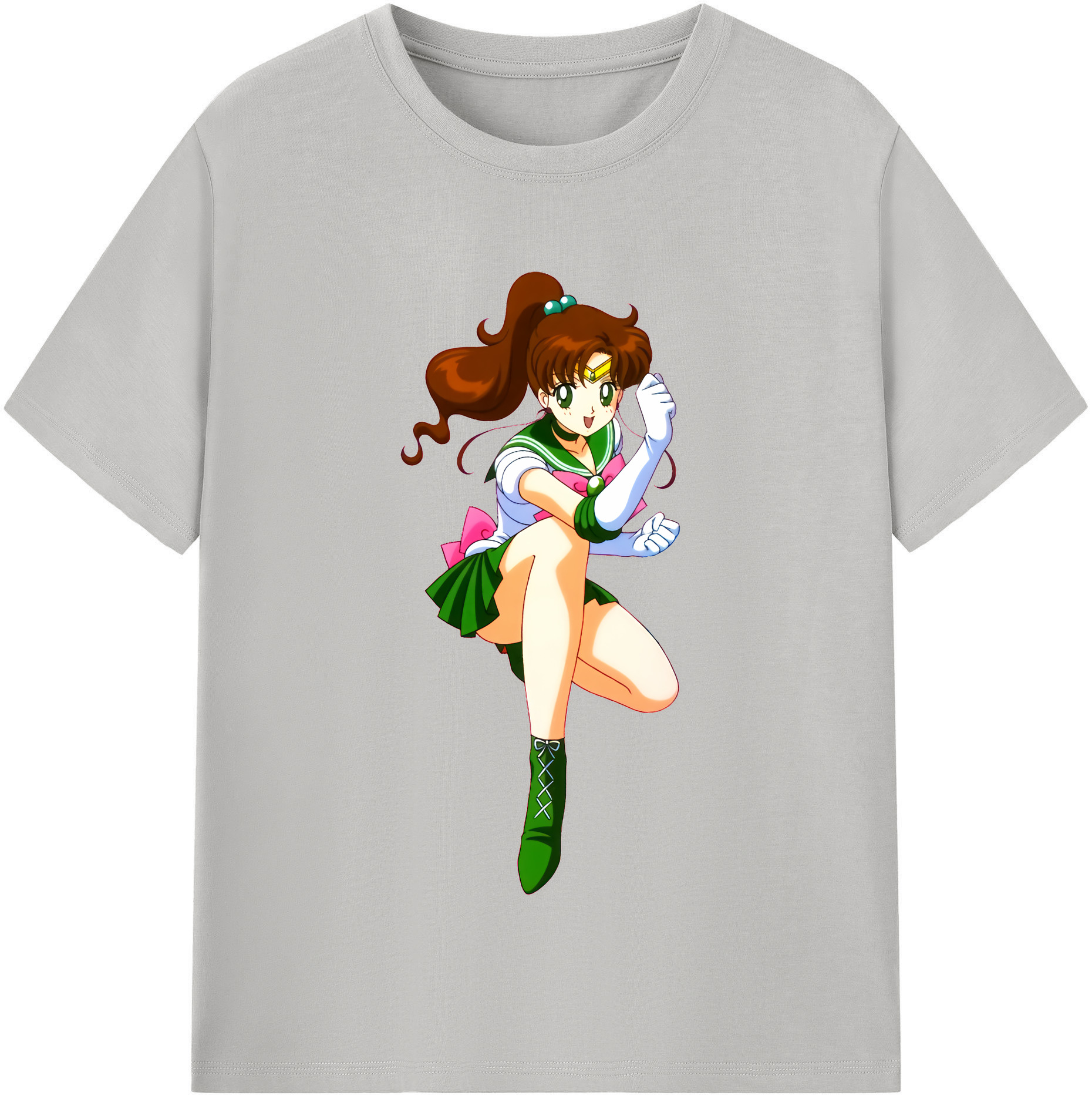（画像用） 美少女戦士セーラームーン 木野 まこと きの まこと Sailor Moon Kino Makoto （セーラージュピター；Sailor Jupiter） レディースカジュアルプリントTシャツ（綿100％）