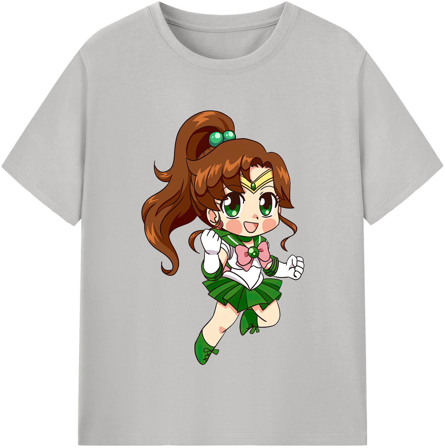 （画像用） 美少女戦士セーラームーン 木野 まこと きの まこと Sailor Moon Kino Makoto （セーラージュピター；Sailor Jupiter） レディースカジュアルプリントTシャツ（綿100％）