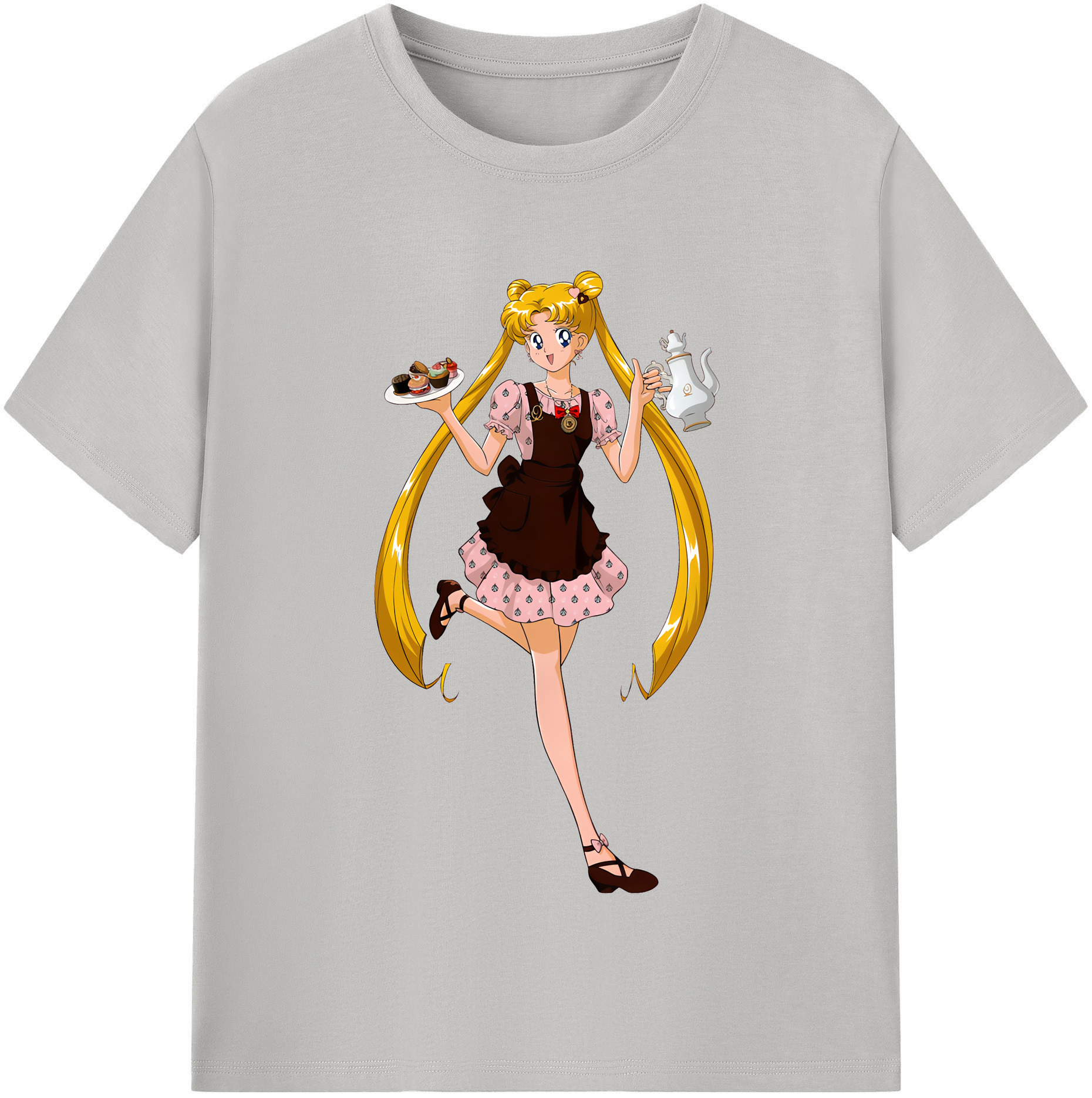 （画像用） 美少女戦士セーラームーン 愛野 美奈子 あいの みなこ Sailor Moon Aino Minako レディースカジュアルプリントTシャツ（綿100％）