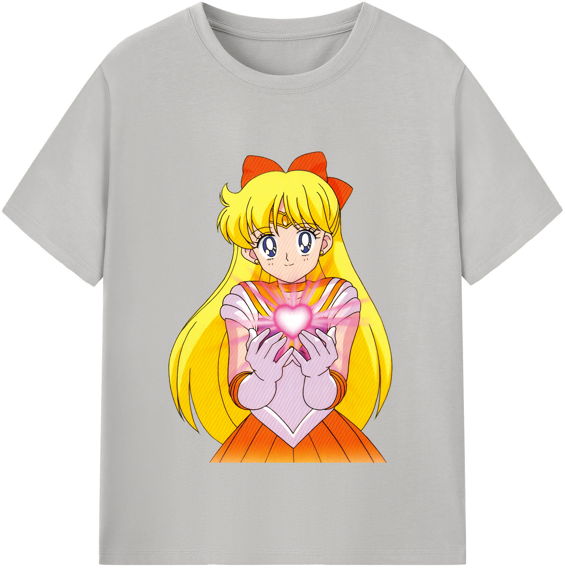 （画像用） 美少女戦士セーラームーン 愛野 美奈子 あいの みなこ Sailor Moon Aino Minako レディースカジュアルプリントTシャツ（綿100％）